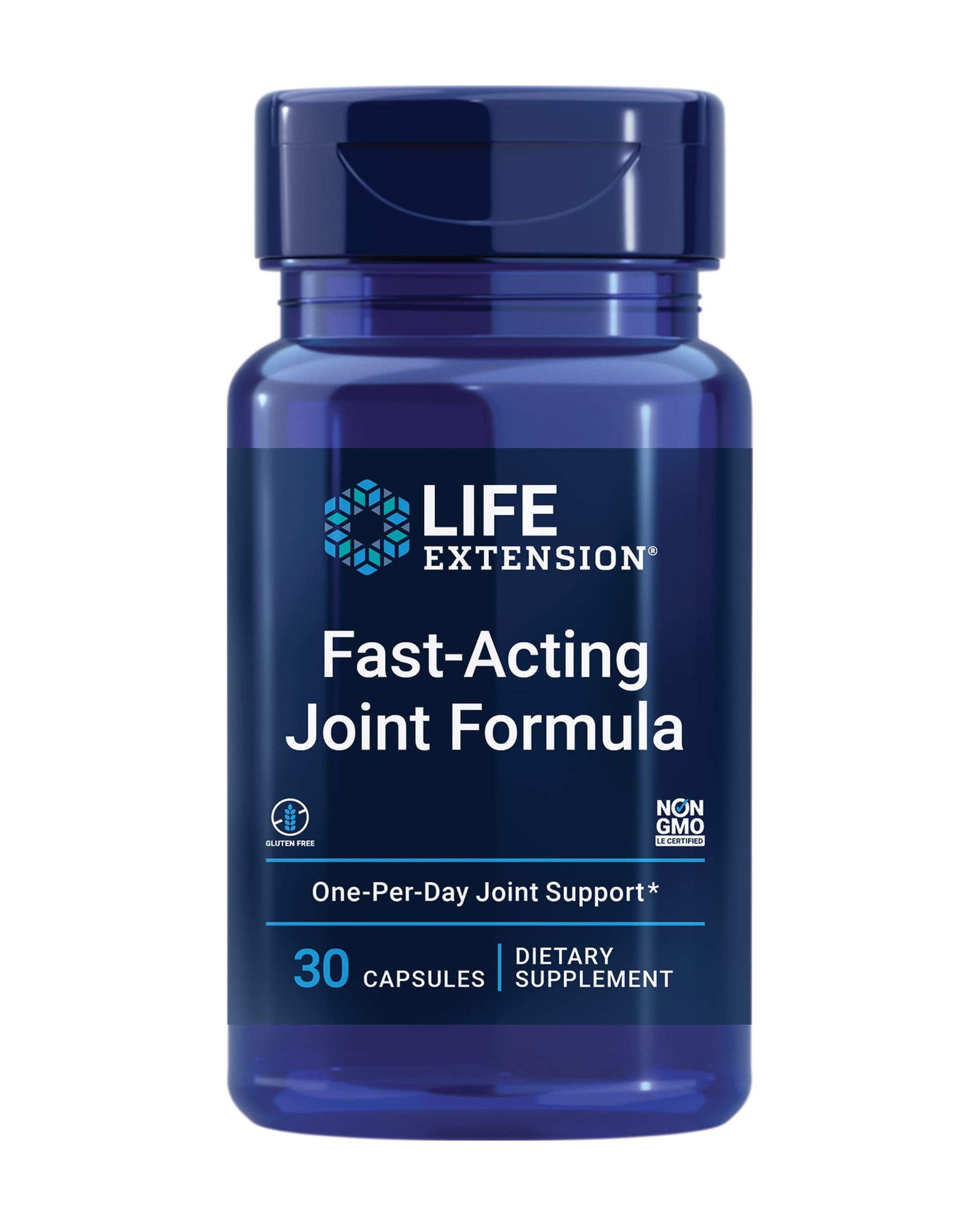 Life Extension Fast-Acting Joint Formula, Keratin, Korean Angelica, hyaluronic Acid, Joint discomfort Relief, Non-GMO, Gluten-Free, 30 Capsules Life Extension uk supplements