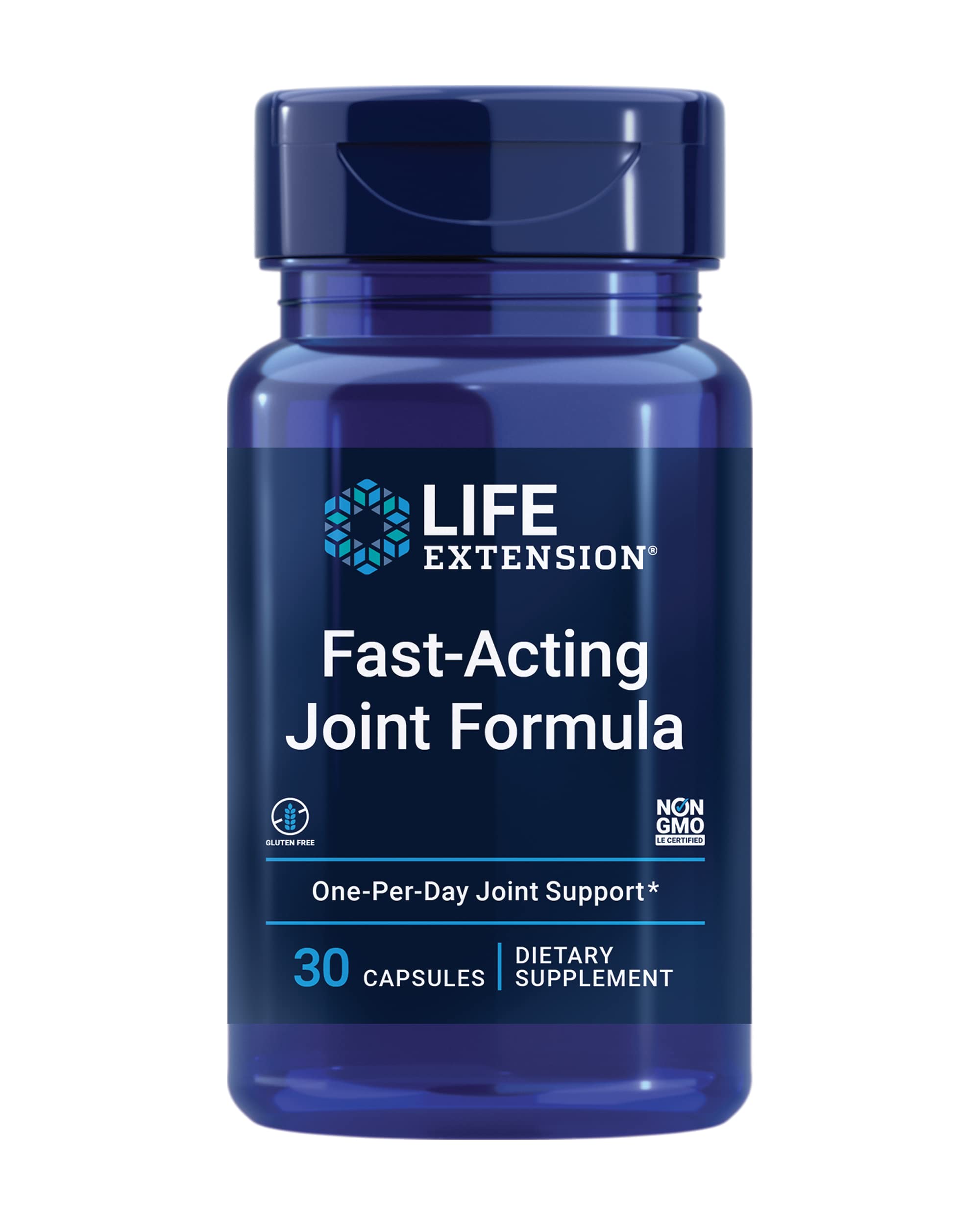 Life Extension Fast-Acting Joint Formula, Keratin, Korean Angelica, hyaluronic Acid, Joint discomfort Relief, Non-GMO, Gluten-Free, 30 Capsules Life Extension uk supplements