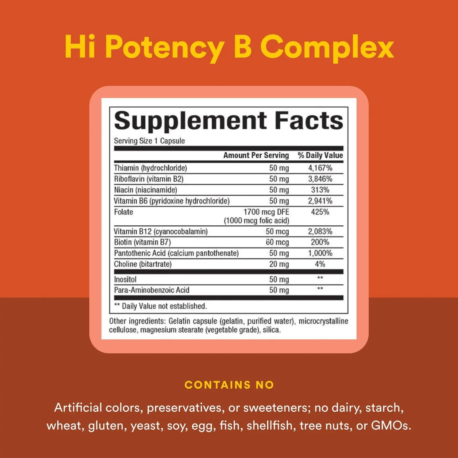 Natural Factors Hi Potency B Complex, 50 mg, 90 Capsules Natural Factors uk supplements
