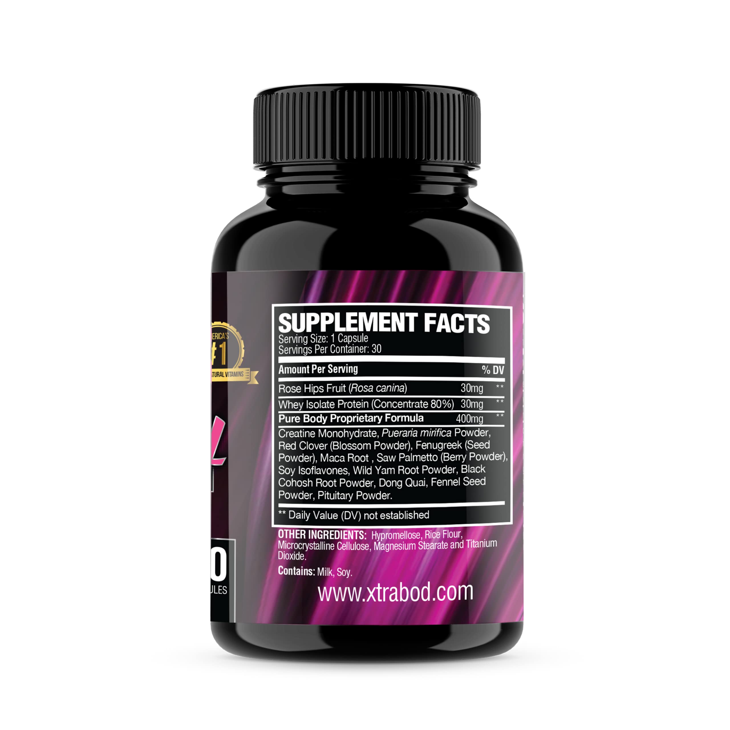 XtraBody Butt Enhancement and Breast Enlargement Supplement - Estrogen Enhancer - Increases Butt & Breast Size, Reduces Menstrual Symptoms & Provides an Extra Boost of Energy (1 Bottle=30 Capsules) Xtra Body uk supplements