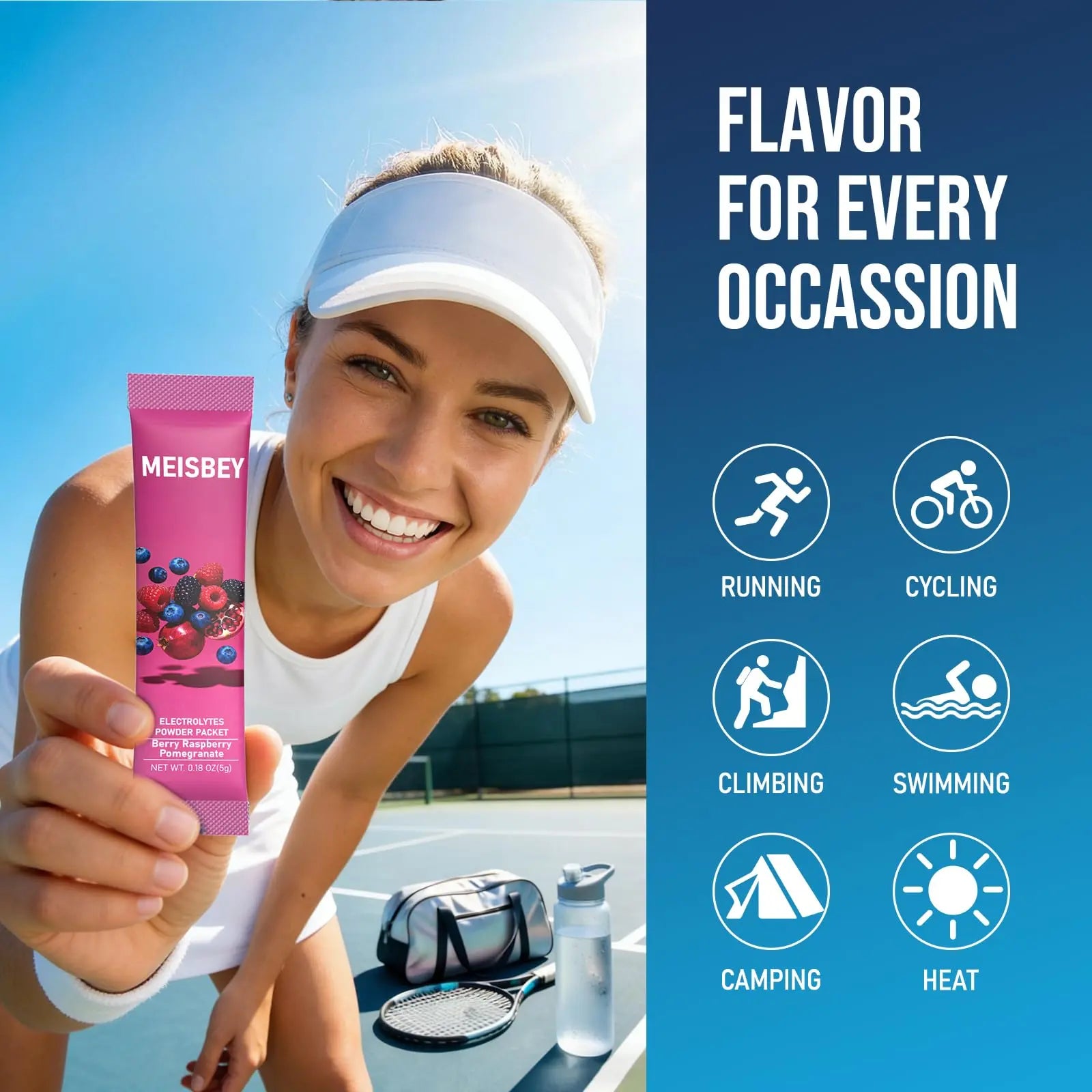 Meisbey Electrolyte Powder Packets – 32 Sticks Sugar Free Hydration Packets, Liquid Daily IV Electrolyte Hydration Powdered Drink Mix with Vitamins & Minerals, Keto Friendly, Vegan, Non-GMO Meisbey uk supplements