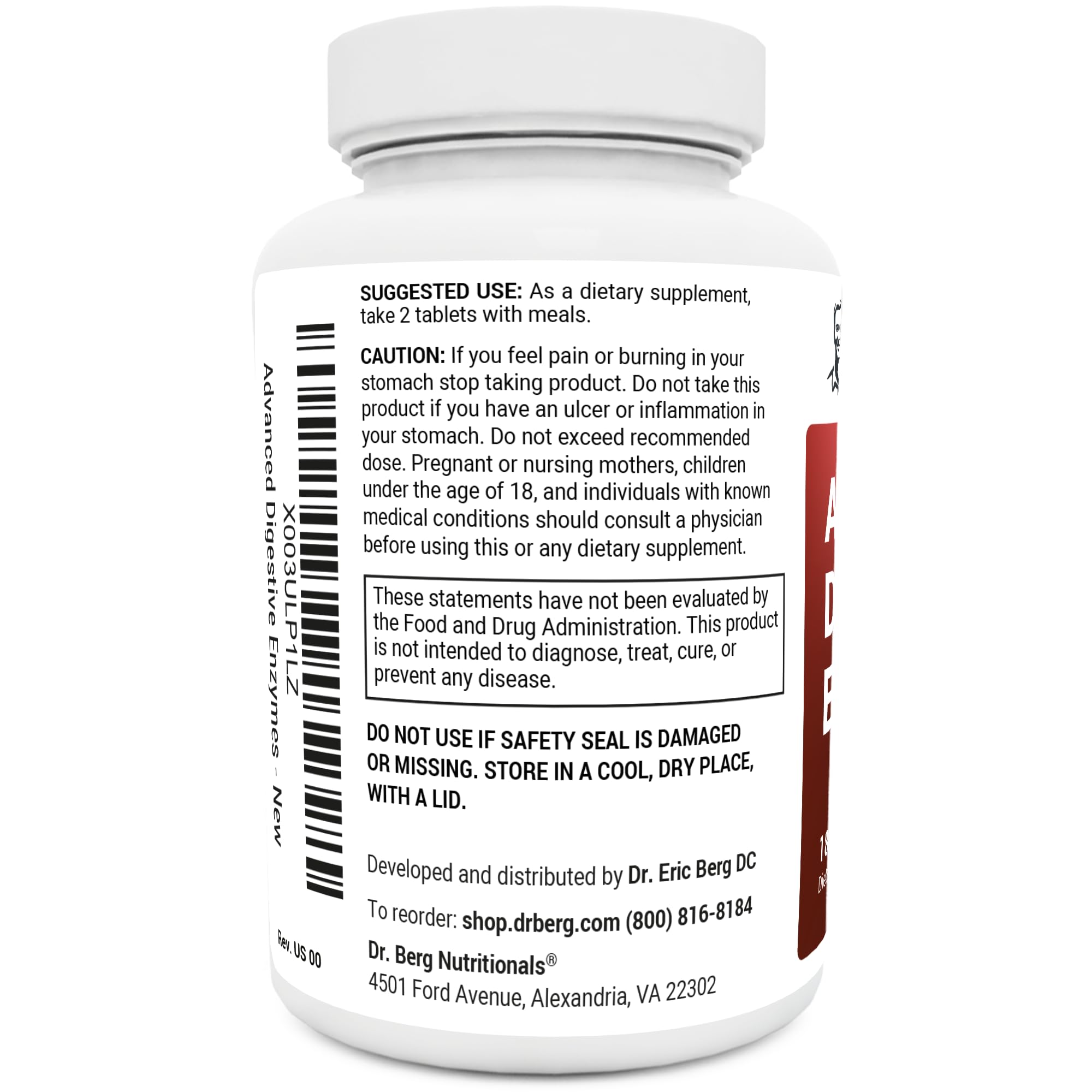 Dr. Berg Advanced Digestive Formula with Apple Cider Vinegar - Includes Digestive Health Dr. Berg Nutritionals uk supplements