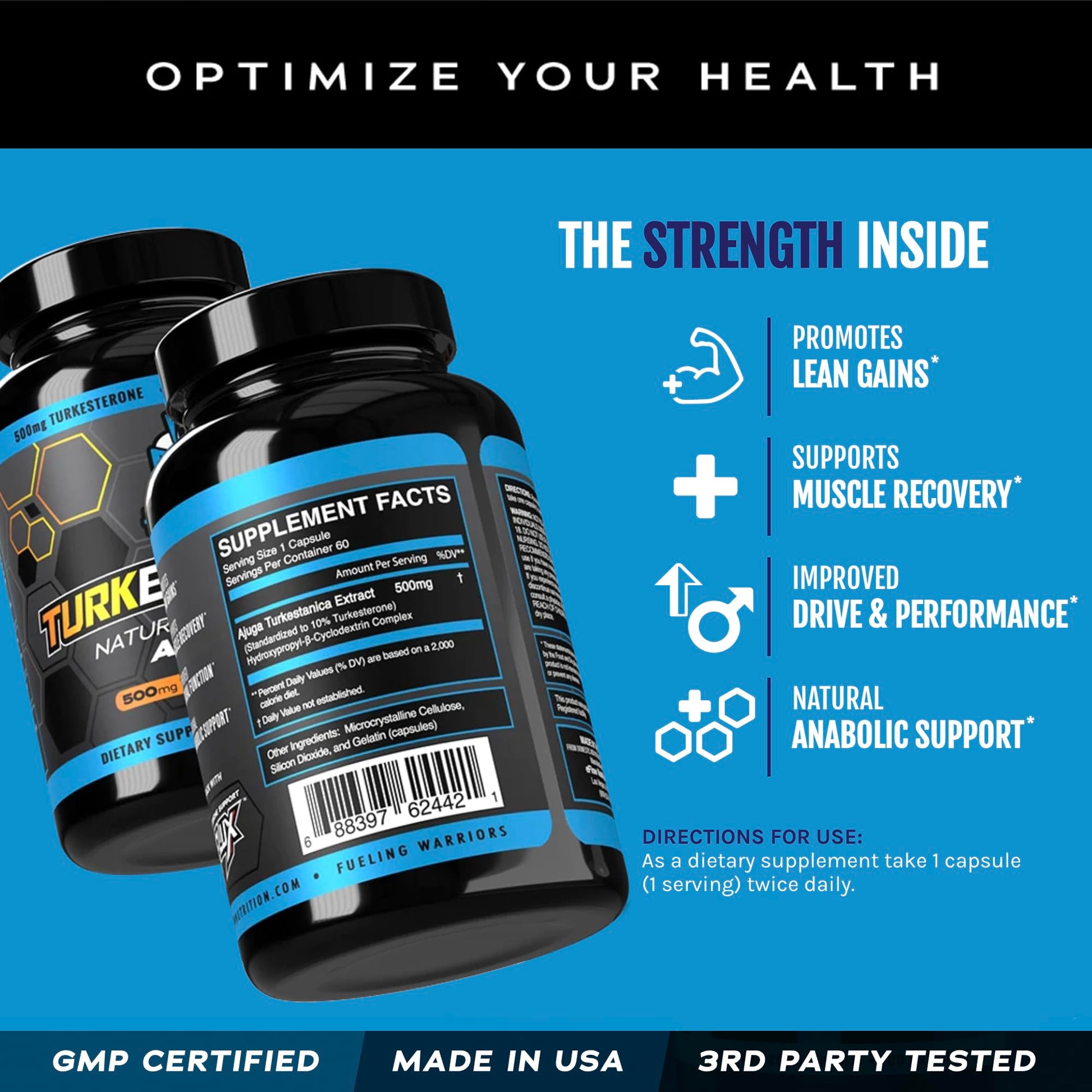 eFlow Nutrition Turkesterone (500 mg) Ajuga Turkestania Extract Complexed eFlow Nutrition uk supplements