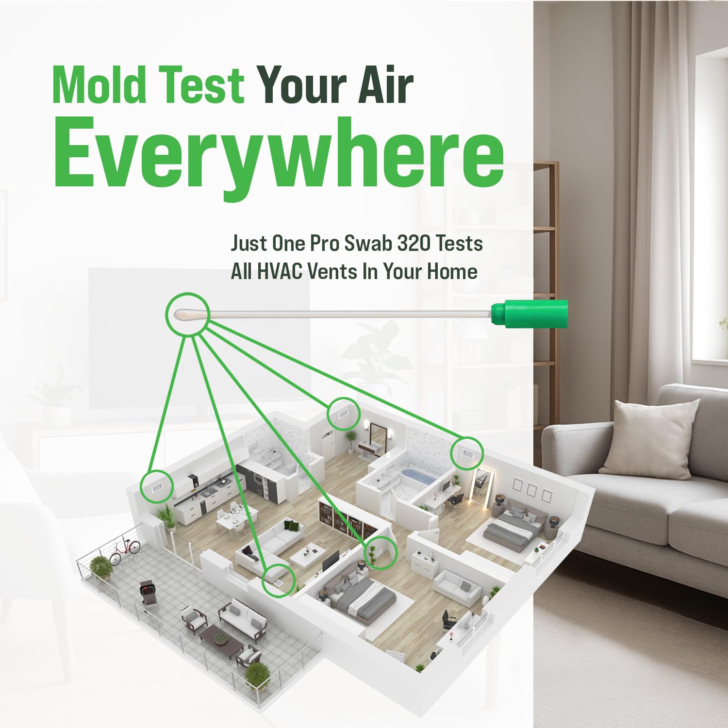 Microbial Mold Test Kit for Home - Indoor Air Quality and Surface Testing - Detects Black Mold, Mildew, and Fungi - Air and Surface Mold Detection Kit with Lab Analysis Included MICROBIAL MAINTENANCE uk supplements