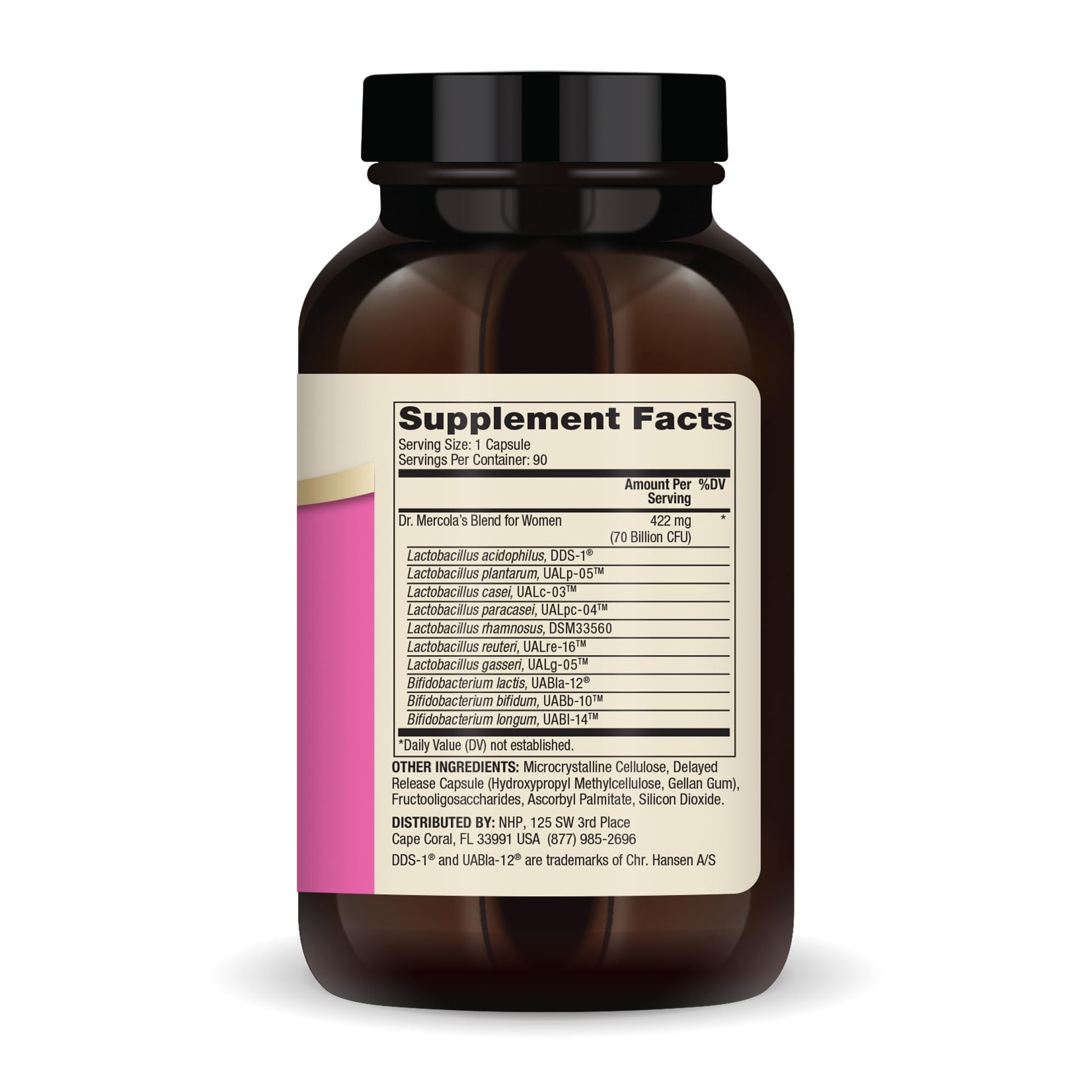 Dr. Mercola Complete Probiotics for Women - Supports Gut, Vaginal & Immune Health - Contains Lactobacillus Strains - Non-GMO, Gluten-Free & Soy-Free - 90 Capsules (90 Servings) Dr. Mercola uk supplements