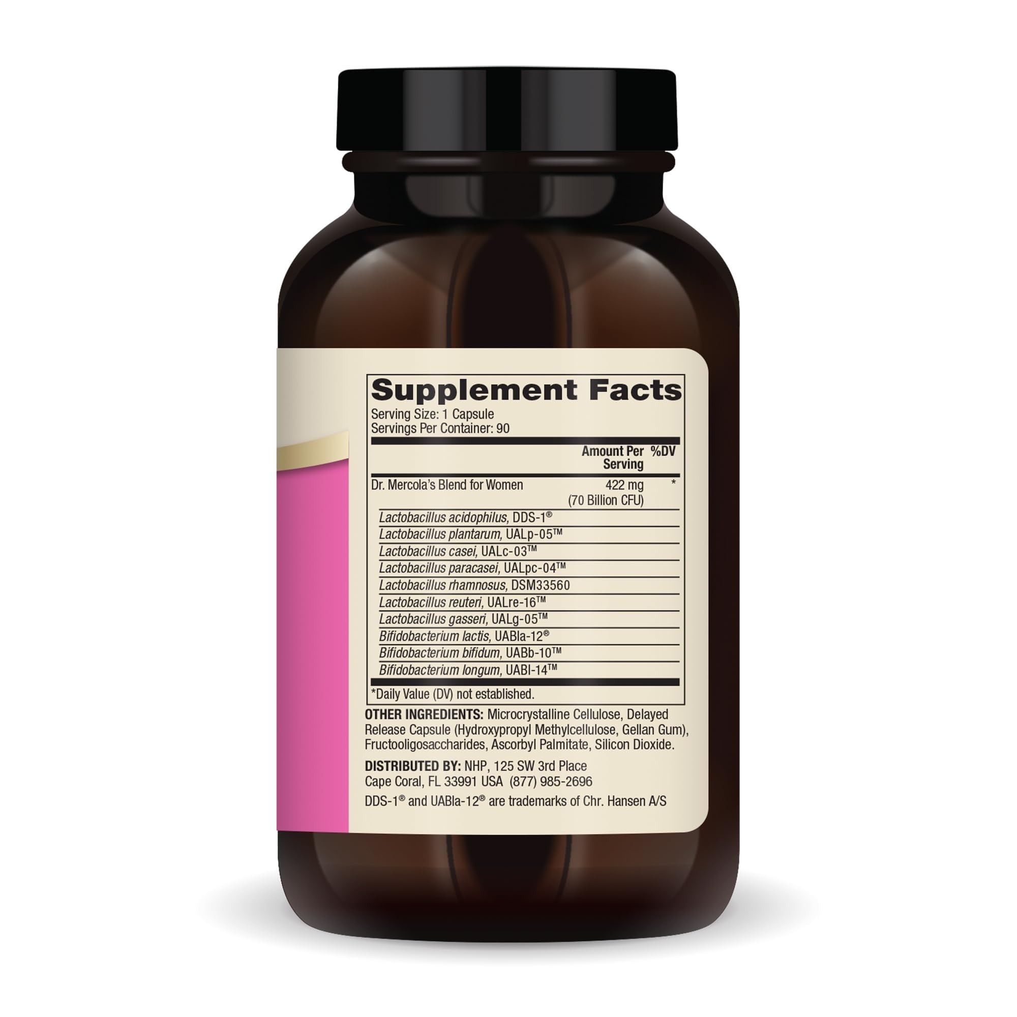 Dr. Mercola Complete Probiotics for Women - Supports Gut, Vaginal & Immune Health - Contains Lactobacillus Strains - Non-GMO, Gluten-Free & Soy-Free - 90 Capsules (90 Servings) Dr. Mercola uk supplements