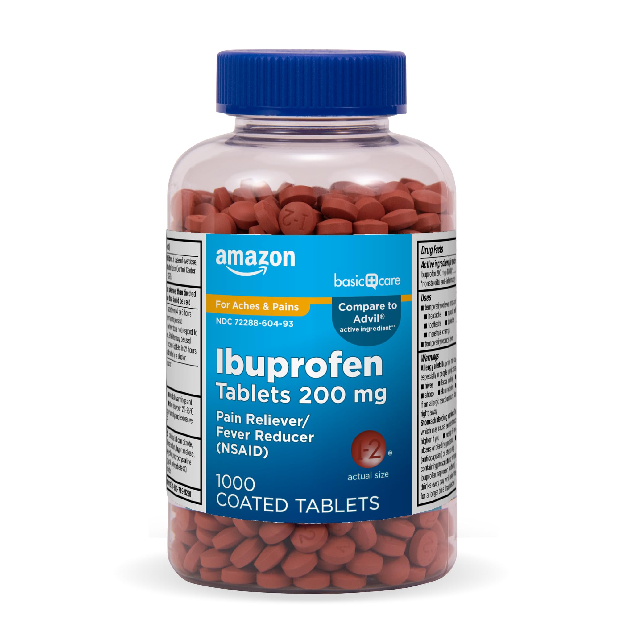 Amazon Basic Care Ibuprofen Tablets, Fever Reducer and Pain Relief from Body Aches Amazon Basic Care uk supplements