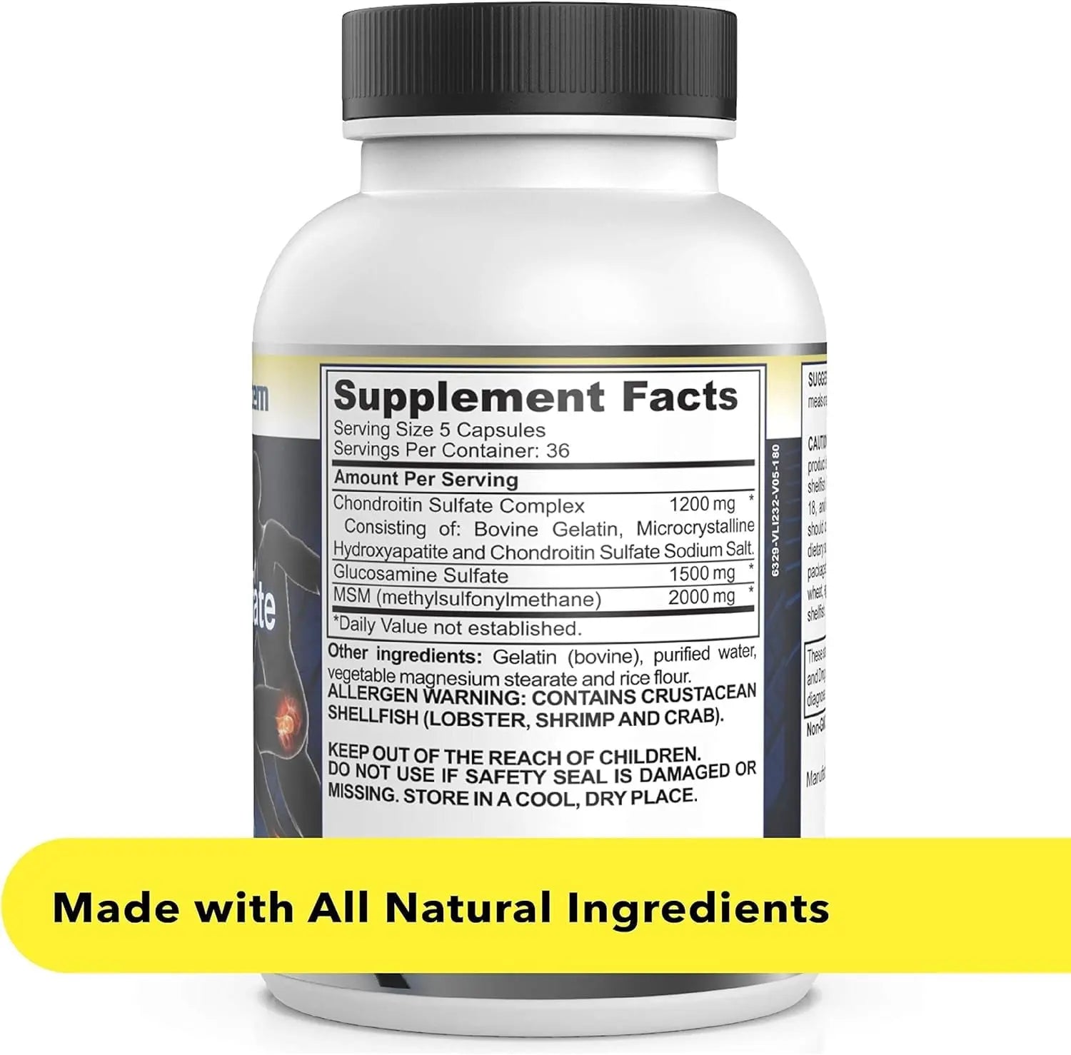Healthy Joints System Glucosamine Chondroitin MSM Supplement for Joint & Bone Health - 120 Capsules | Joint Support & Discomfort Relief for Back, Knees, Hands Healthy Joints System uk supplements