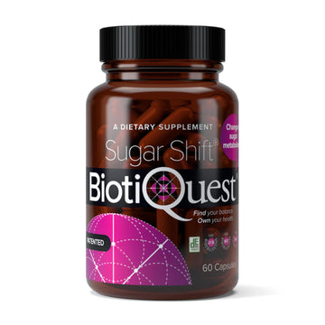 BiotiQuest Sugar Shift Probiotic | Helps Decrease Sugar & Carb Cravings and Supports Digestive Balance | 22 Billion CFU | Non-GMO, Gluten-Free, & Vegan | 60 Servings BiotiQuest uk supplements