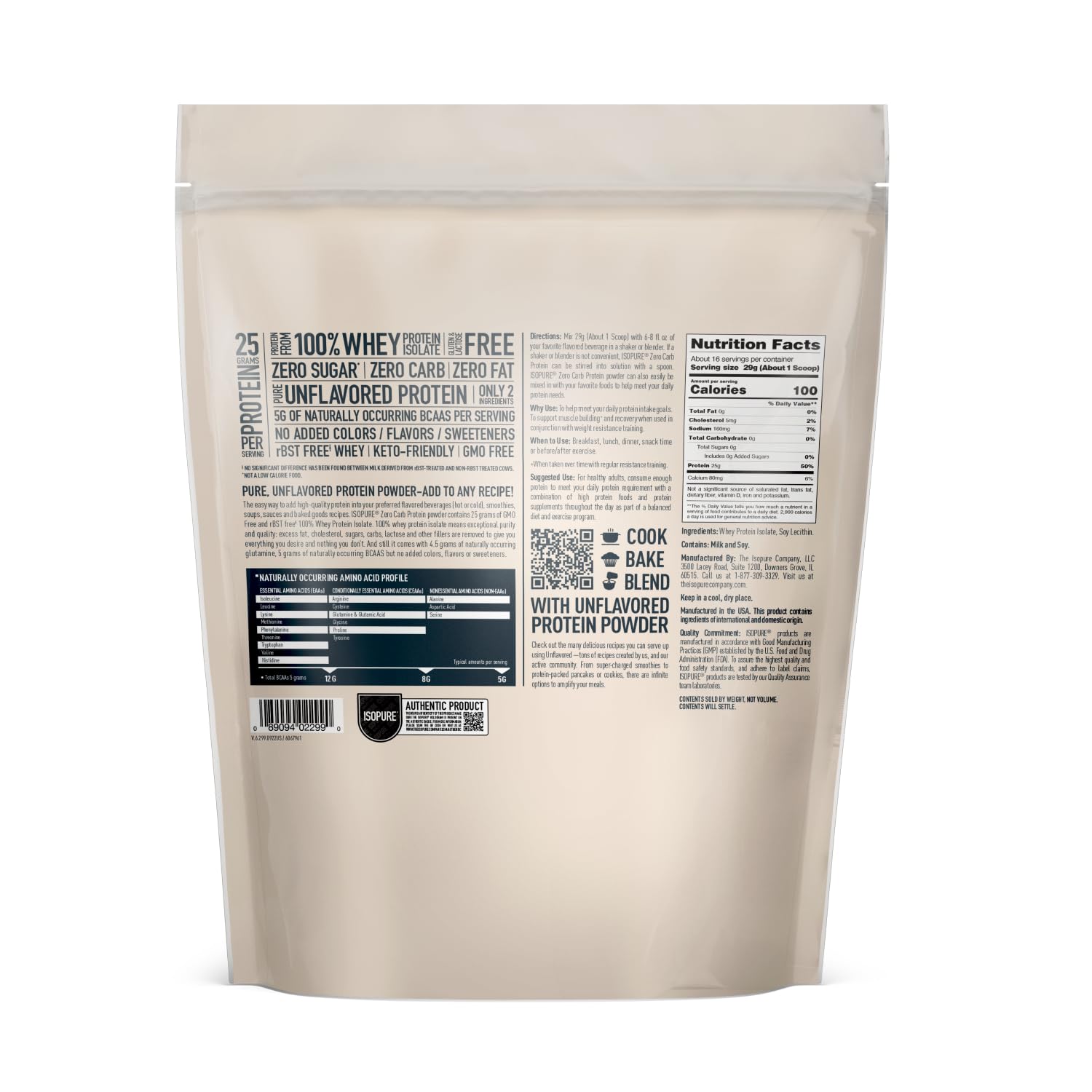 Isopure Unflavored Protein, Whey Isolate, 25g Protein, Zero Carb & Keto Friendly Isopure uk supplements