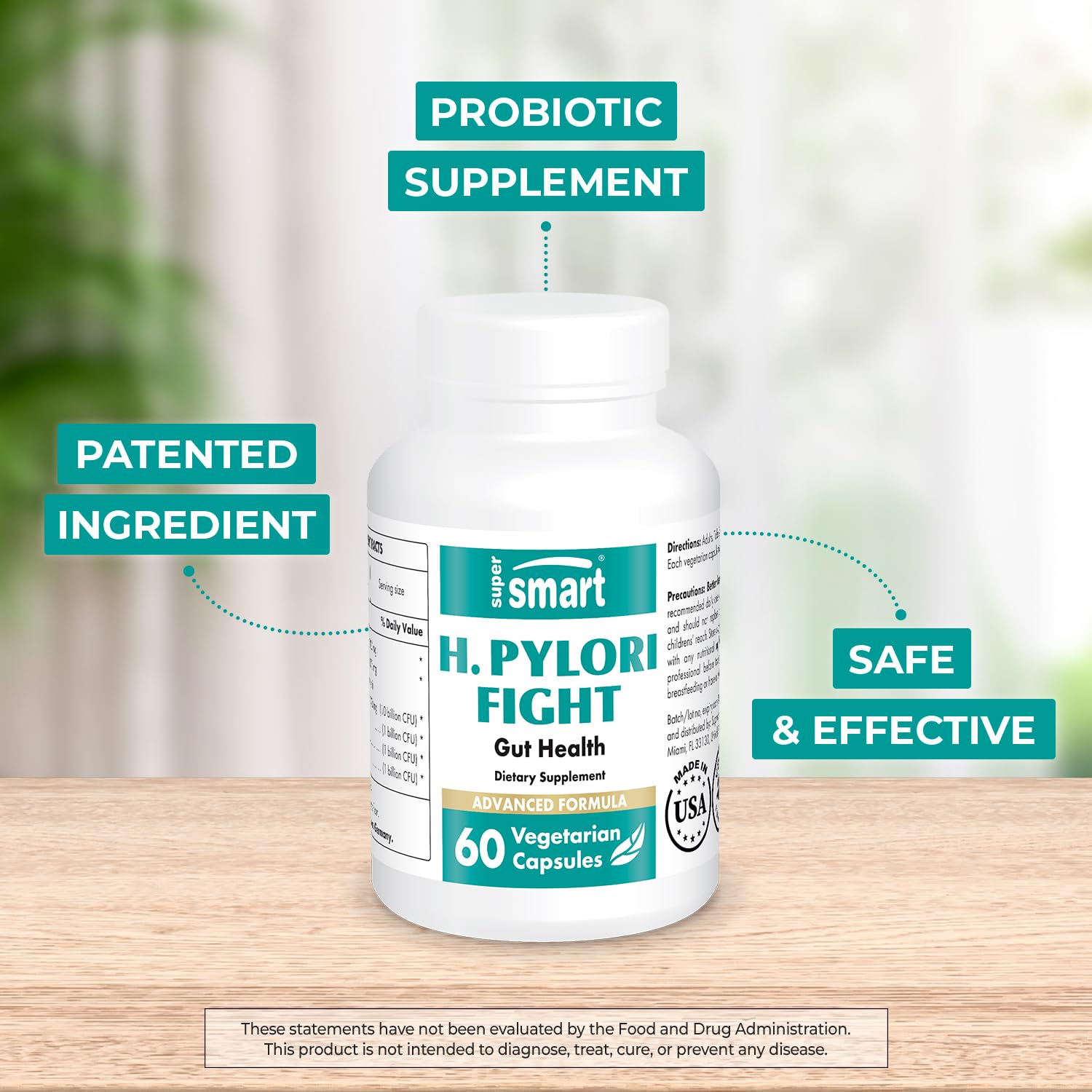 Supersmart - H. Pylori Fight Advanced Formula (Mastic Gum, Probiotics & Prebiotic) Supersmart uk supplements