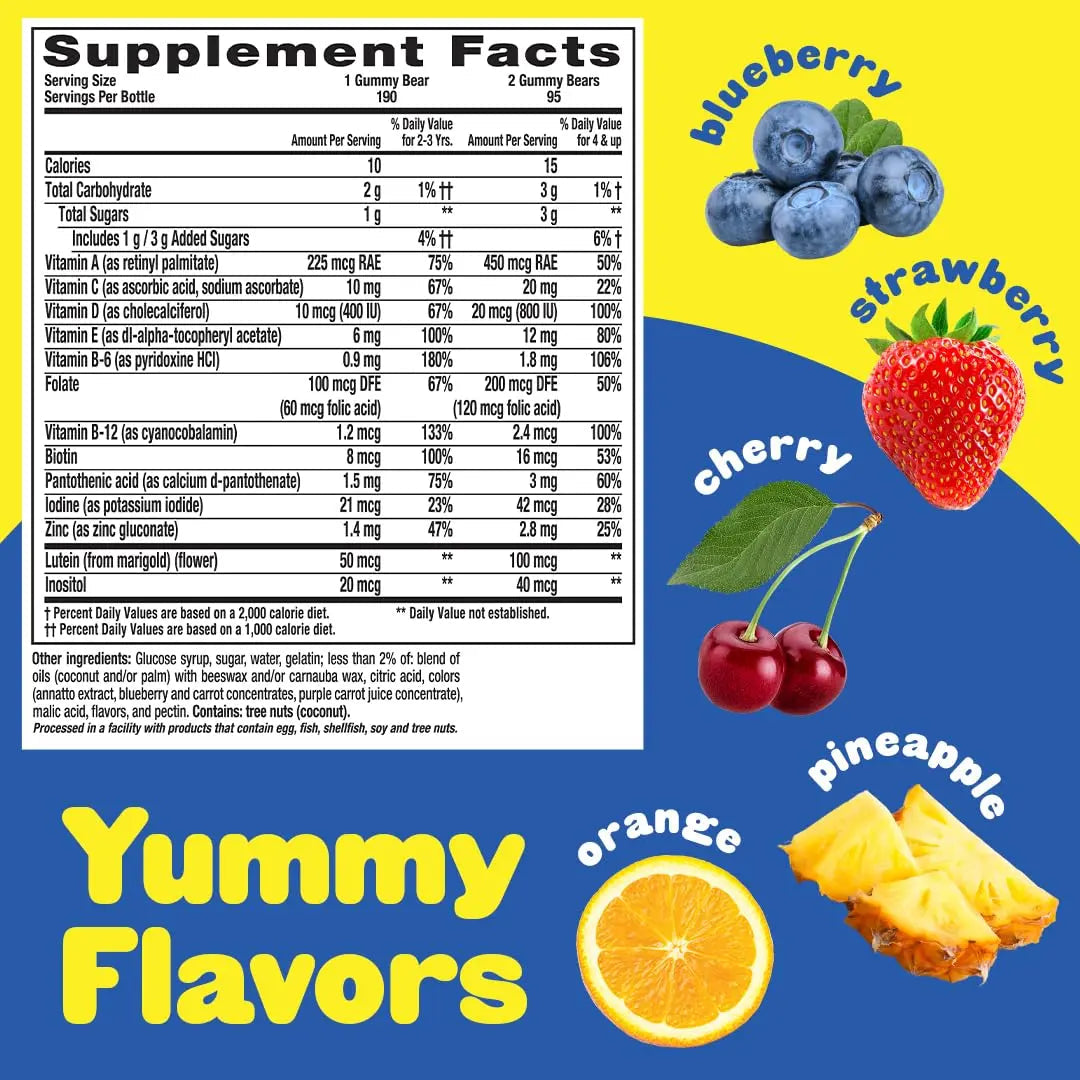 Vitafusion Fiber Well Fit Gummies, 90 Count and L’il Critters Gummy Vites Daily Gummy Multivitamin for Kids, 190 Gummies Vitafusion uk supplements