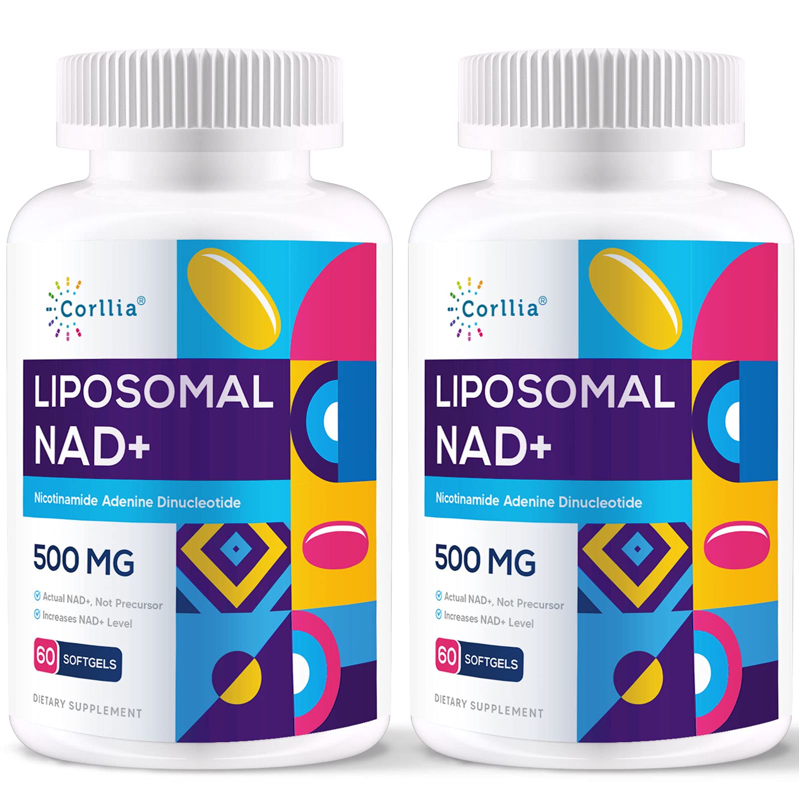 Liposomal NAD+ 500mg with TMG 250mg Softgels, Nicotinamide Riboside Alternative, Actual NAD+ Supplement, 120 Servings Corllia uk supplements