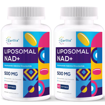 Liposomal NAD+ 500mg with TMG 250mg Softgels, Nicotinamide Riboside Alternative, Actual NAD+ Supplement, 120 Servings Corllia uk supplements