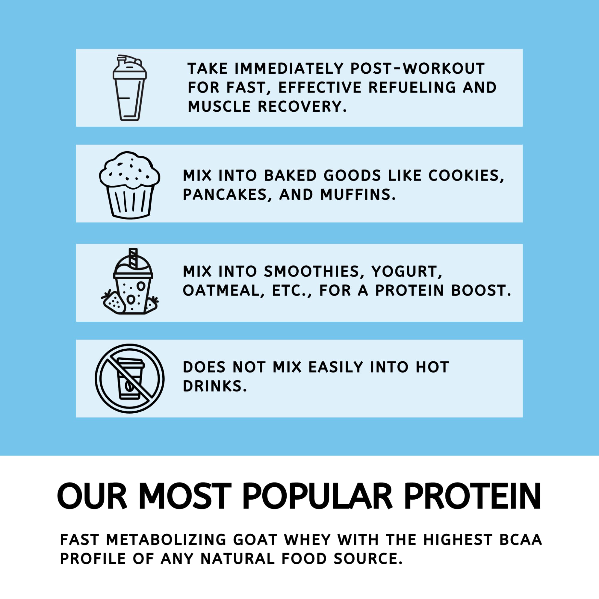 Mt. Capra Clean Whey Protein | Grass-Fed Undenatured Goat Whey Protein Powder | 24 g Protein Per Serving, All Natural, Non-GMO, High in Branch Chain Amino Acids | Unsweetened | 15 Servings - 16 oz MT. CAPRA SINCE 1928 uk supplements