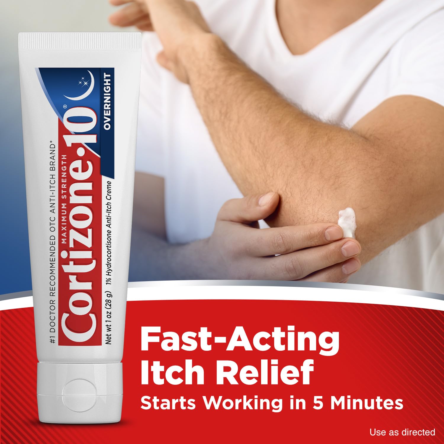 Cortizone-10 Maximum Strength Overnight Itch Relief Cream, 1% Hydrocortisone, Fast-Acting, Lavender Scented Anti-Itch Cream for Bug Bites, Rash, Eczema, Psoriasis, Poison Ivy, Oak, Sumac, 1 oz Cortizone 10 uk supplements