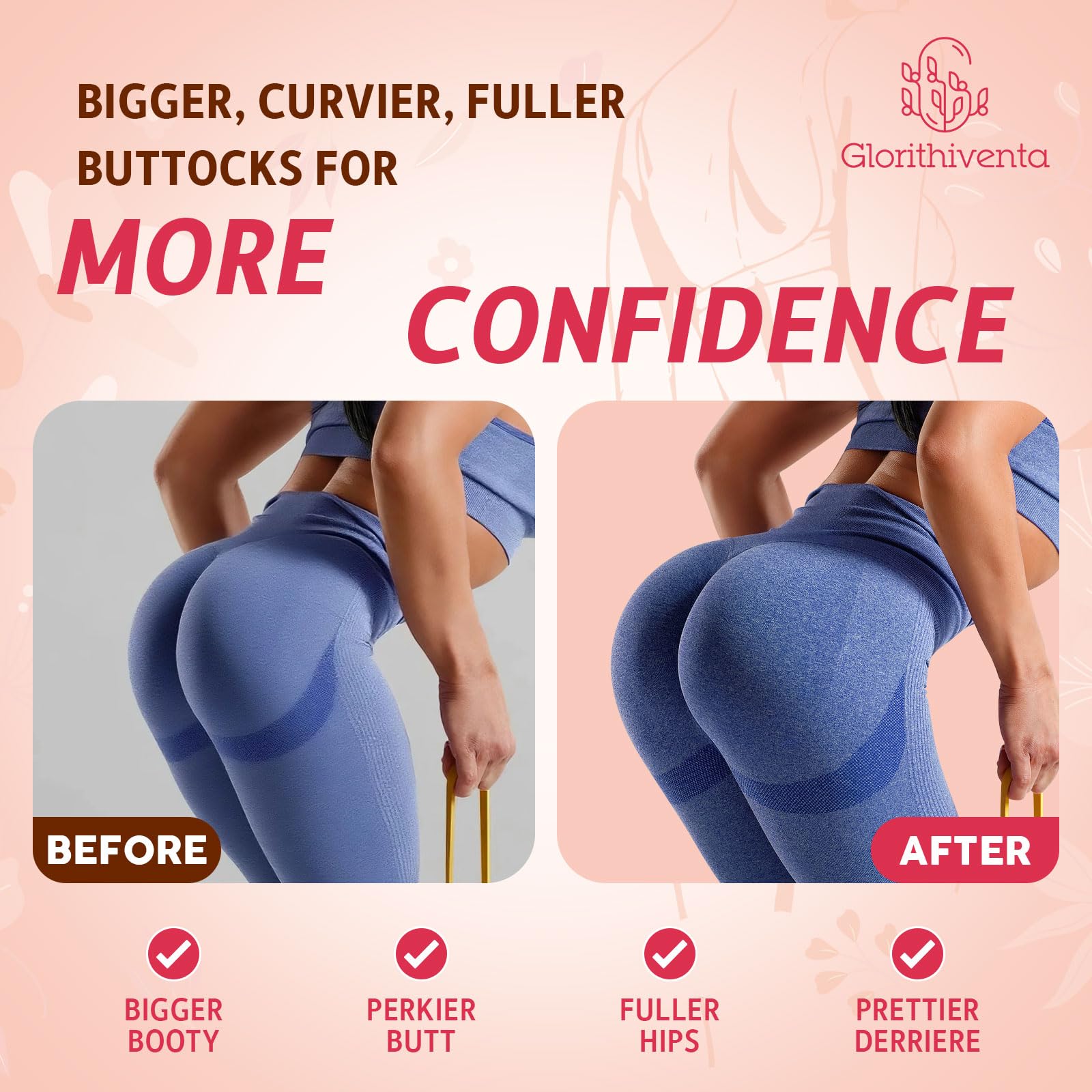 Glorithiventa Cholesterol & Booty Gummies Supplement Bundle - Plant Sterols & Stanols + CurvaBoost BBL Herb Blend & Creatine Monohydrate - Cholesterol Normal Level, Booty, Curves & Energy Glorithiventa uk supplements