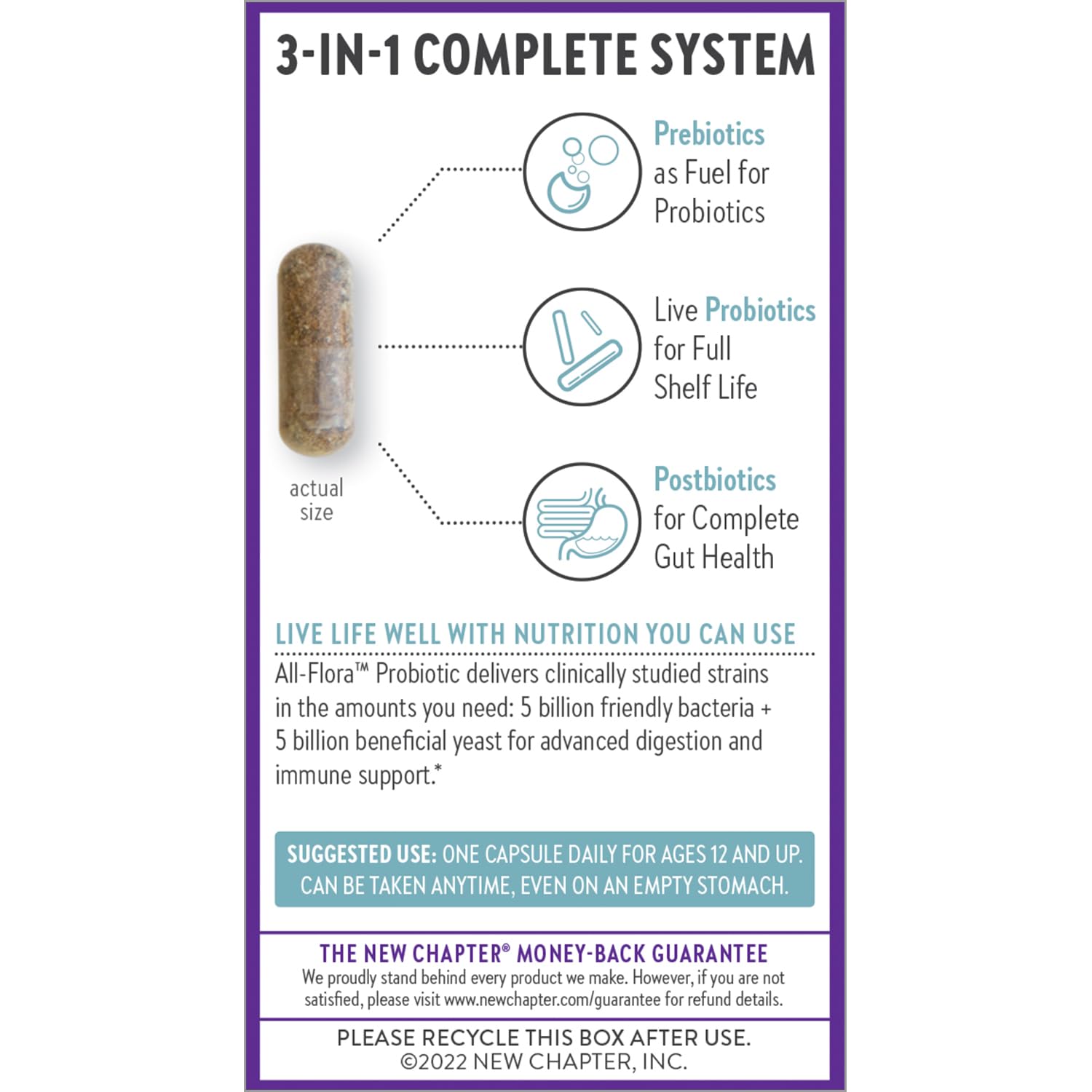 New Chapter Probiotic All-Flora - 30 ct (1 Month Supply) for Advanced Digestion New Chapter uk supplements
