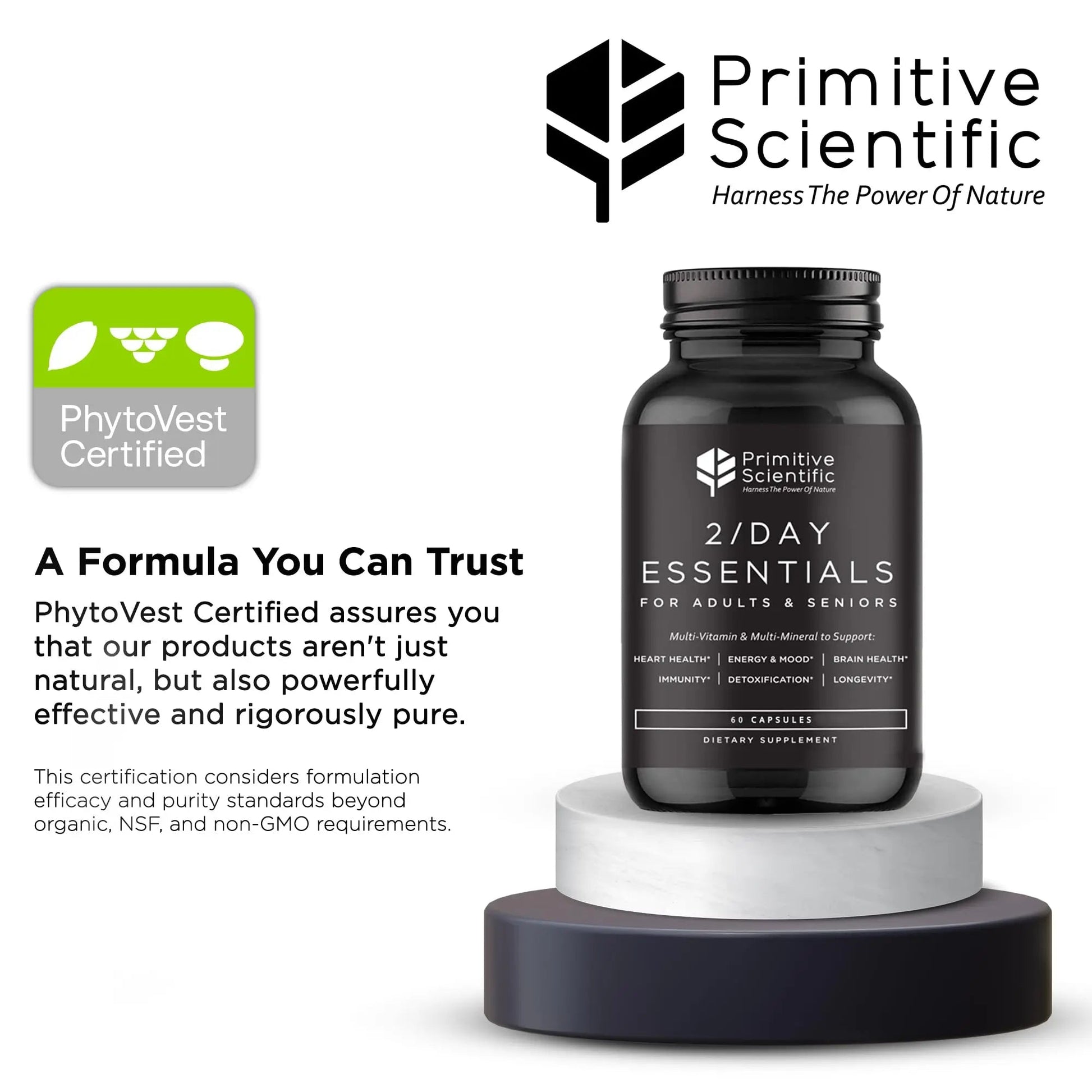 Primitive Scientific Whole Food Daily Essential Multivitamins for Adults and Seniors - 2X a Day - Vitamin A, C, D, E, B12 and Minerals Primitive Scientific uk supplements