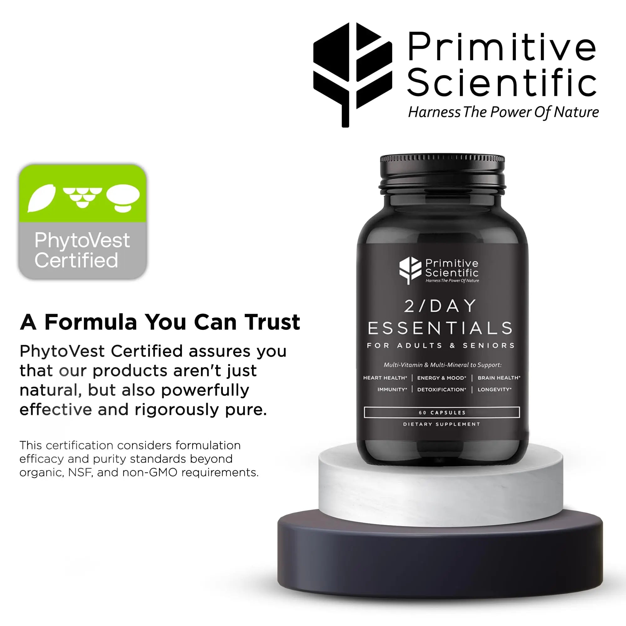 Primitive Scientific Whole Food Daily Essential Multivitamins for Adults and Seniors - 2X a Day - Vitamin A, C, D, E, B12 and Minerals Primitive Scientific uk supplements