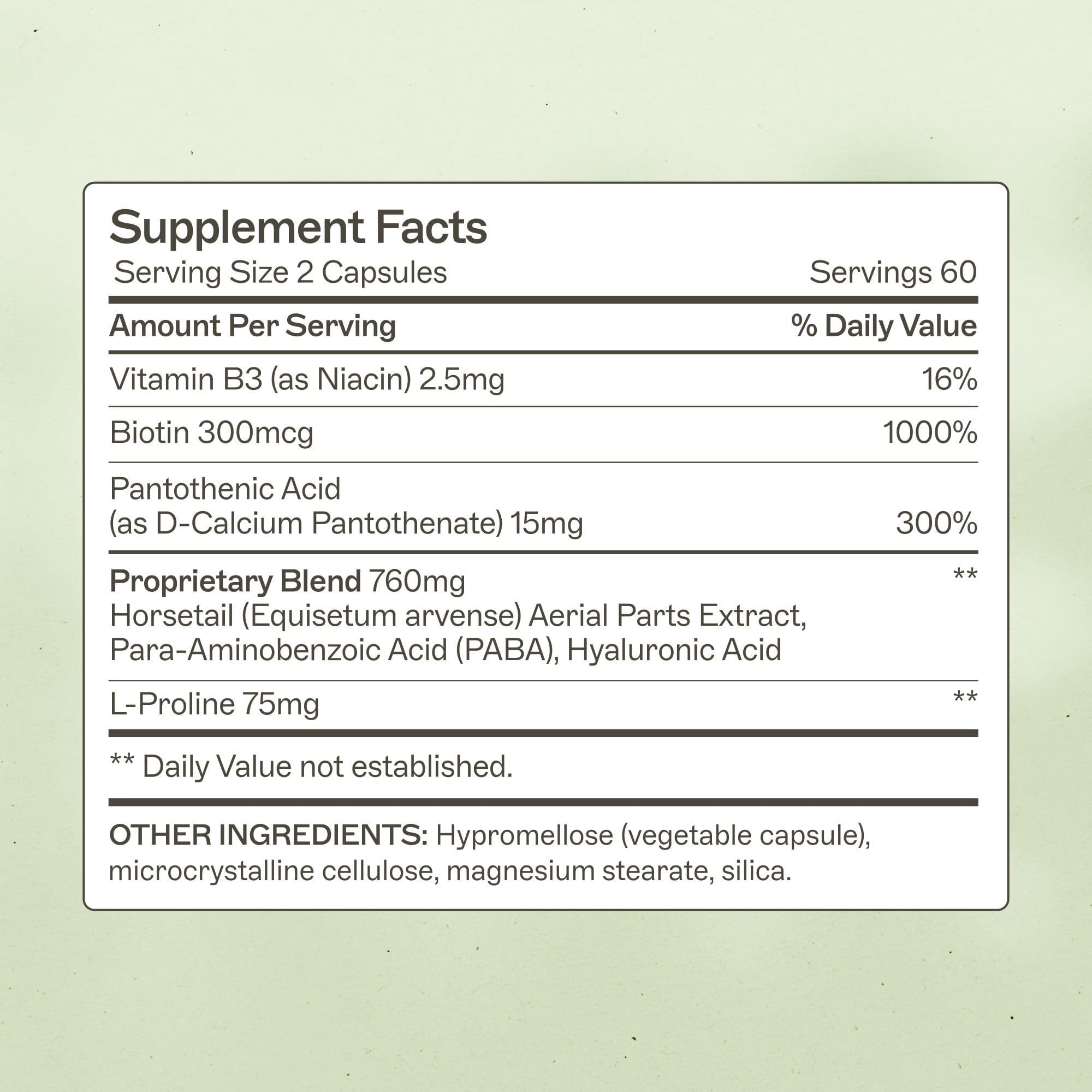 Amy Myers MD Hair Skin and Nails - Supports Strong Hair, Radiant Skin & Healthy Nails - L-Proline, Horsetail, Hyaluronic Acid - Gluten-Free - 120 Capsules (30 Servings) Amy Myers MD uk supplements