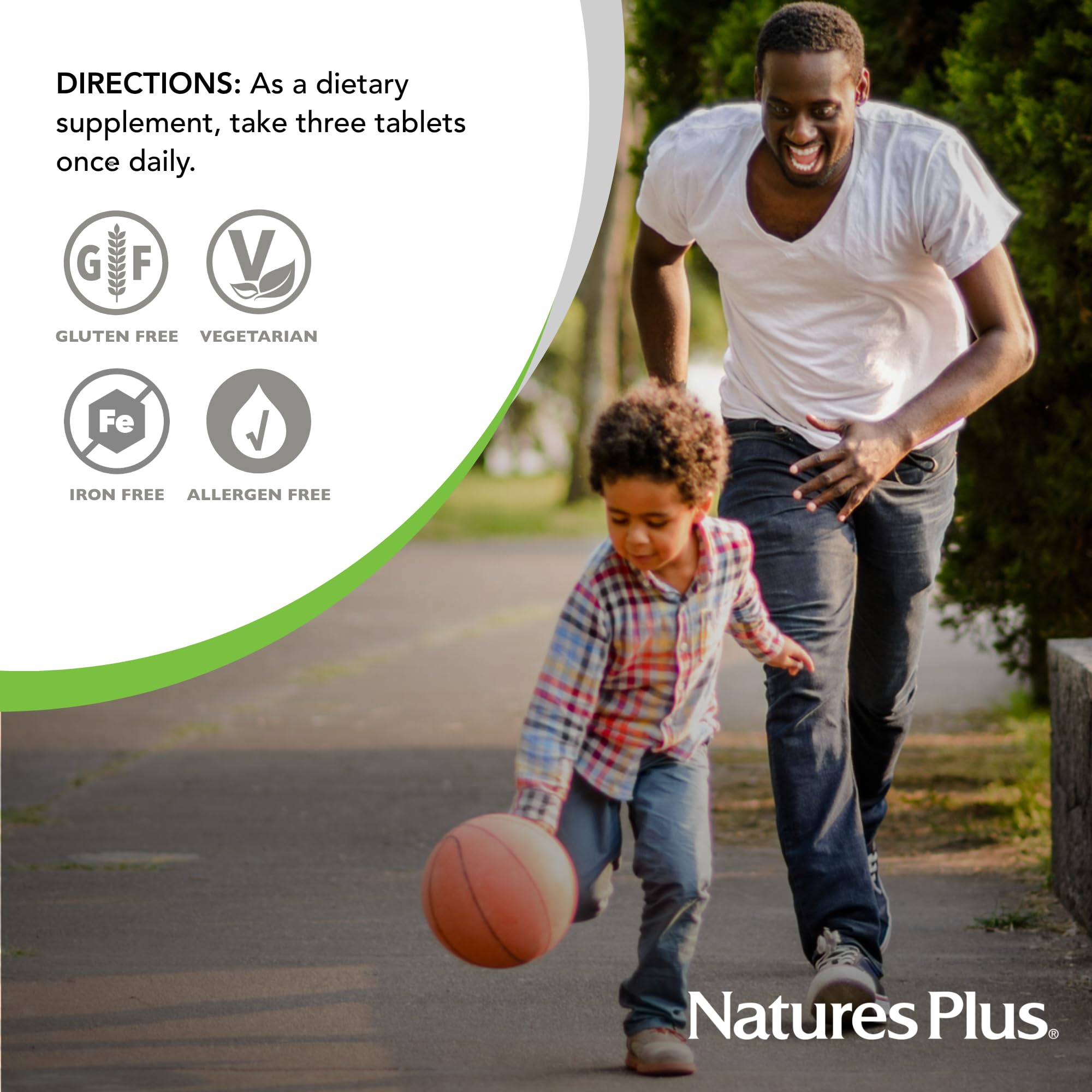 NaturesPlus Source of Life No Iron - 90 Tablets - Multivitamin & Mineral Supplement with Vitamin D3 - Supports Natural Energy & Well-Being - Gluten Free, Vegetarian - 30 Servings NaturesPlus uk supplements