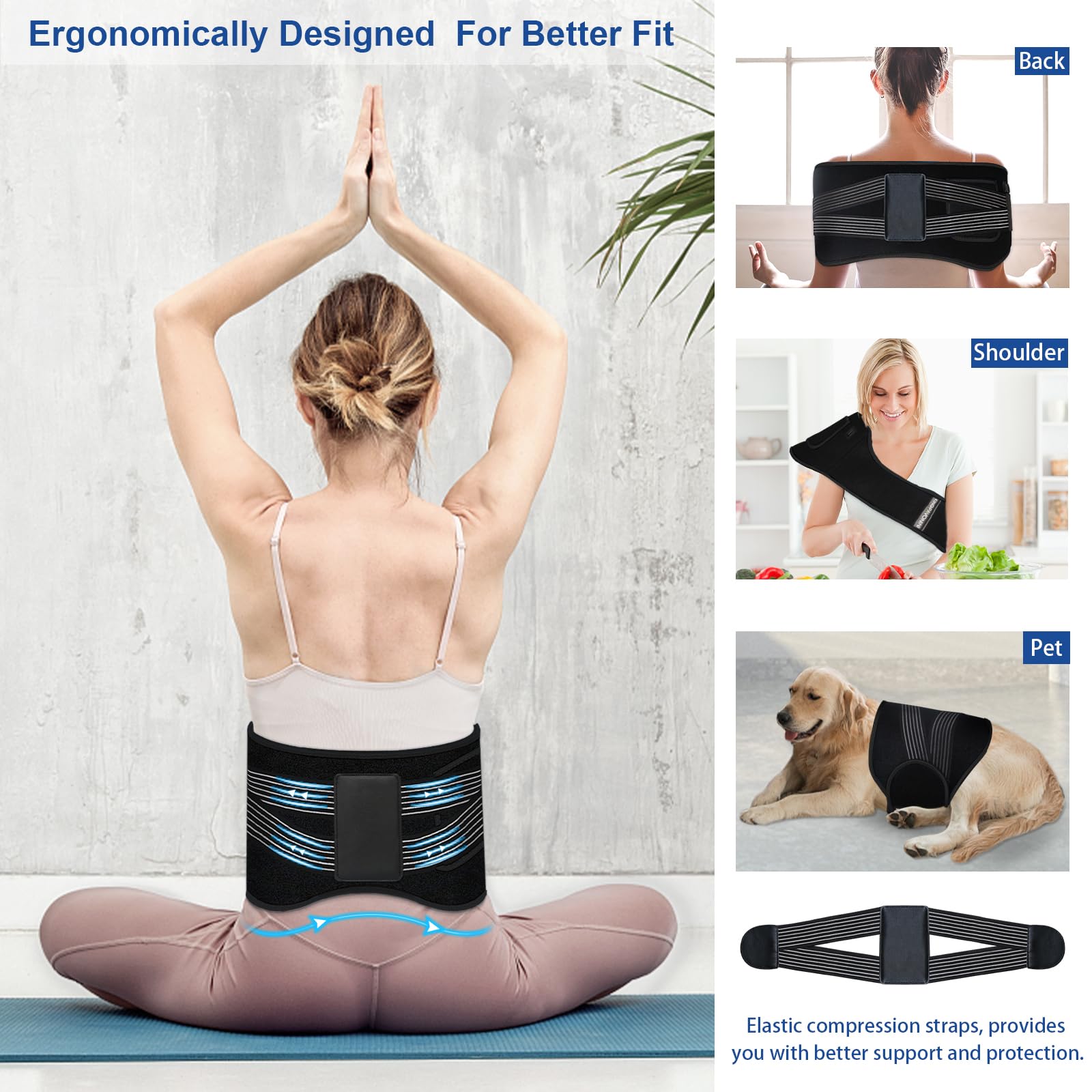 Red Light Therapy Belt, Infrared Light Therapy Device with Partition Control and Remote Control KingPavonini uk supplements