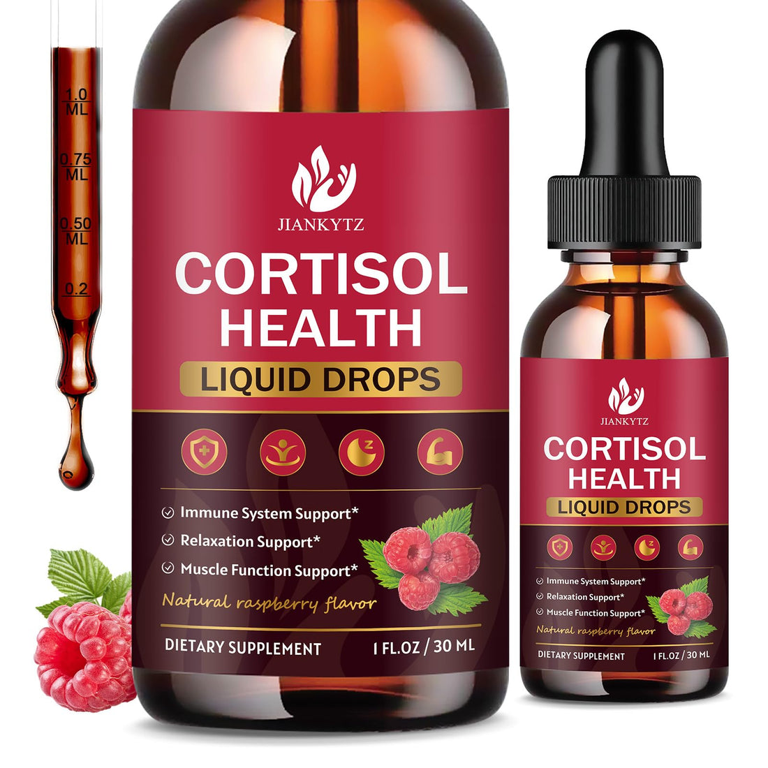 (2 Pack) Cortisol Liquid Drops for Women - Balanced Cortisol, Hormone Balance Support, Cortisol Supplements for Women with Magnesium Complex, Rhodiola Rosea, Ashwagandha, Sugar-Free, 1 Fl Oz JIANKYTZ uk supplements