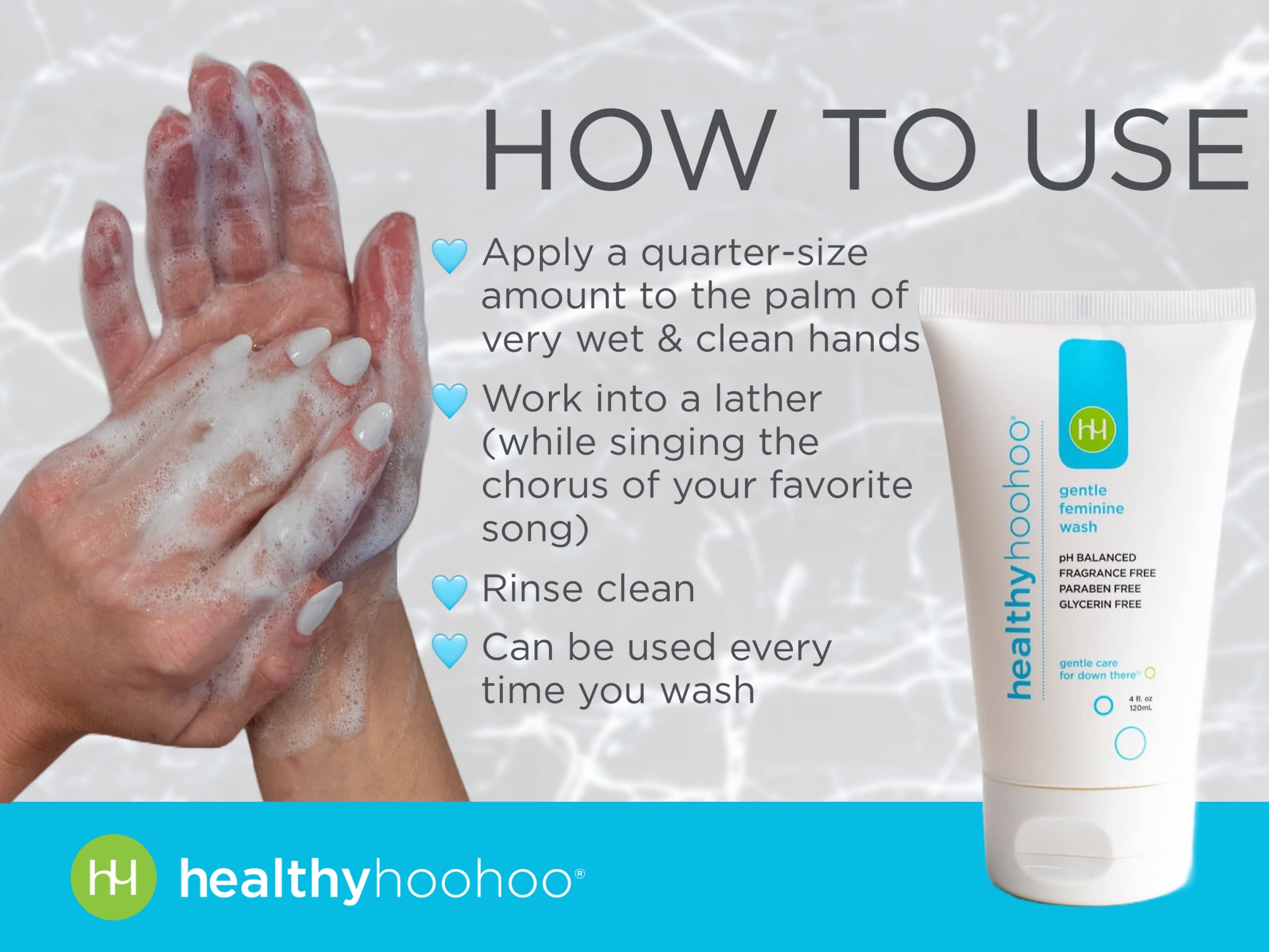 healthy hoohoo Gentle Feminine Wash - Organic Ingredients, pH Balanced, Fragrance Free healthy hoohoo uk supplements