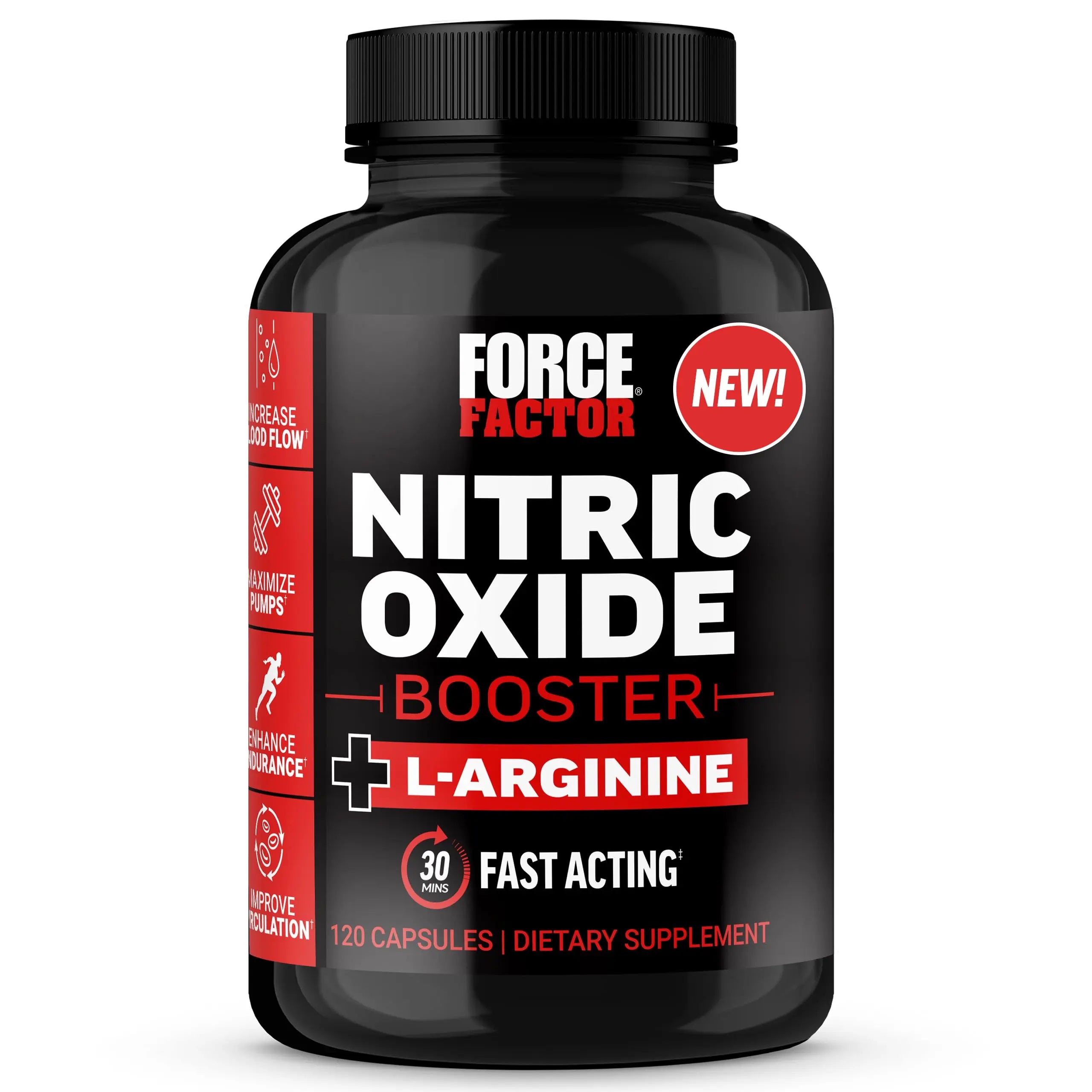 Force Factor Nitric Oxide Booster, Fast-Acting Formula with L-Arginine, Boosts Nitric Oxide Levels, Maximize Muscle Pumps, Enhance Endurance Force Factor uk supplements