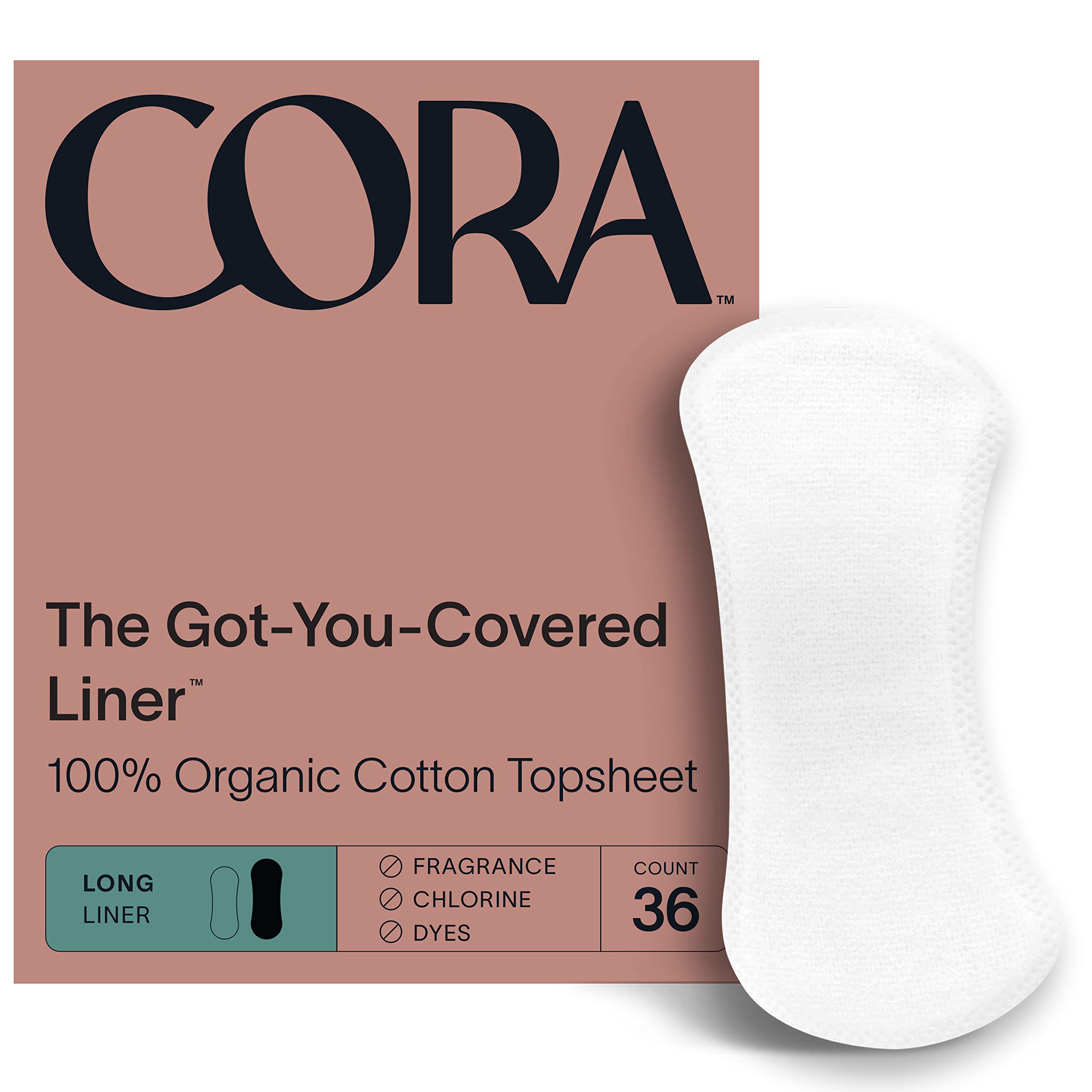 Cora Period Long Liners | 100% Organic Cotton Topsheet | Ultra Thin, Quick Absorbency Cora uk supplements