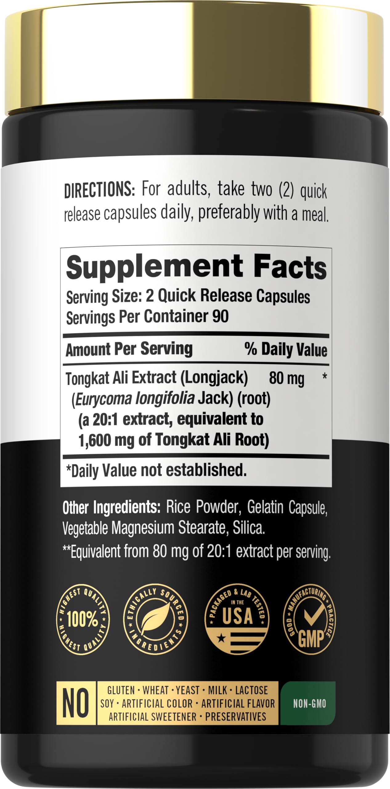 Carlyle Tongkat Ali | 180 Quick Release Capsules | Non-GMO and Gluten Free Supplement Carlyle uk supplements