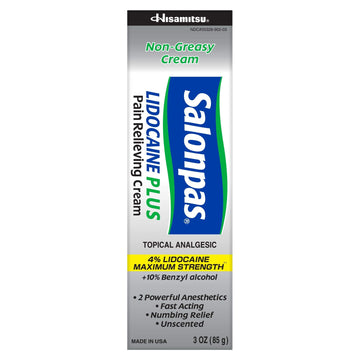 Salonpas Lidocaine Plus Pain Relieving Cream, 3 Ounce Tube Salonpas uk supplements