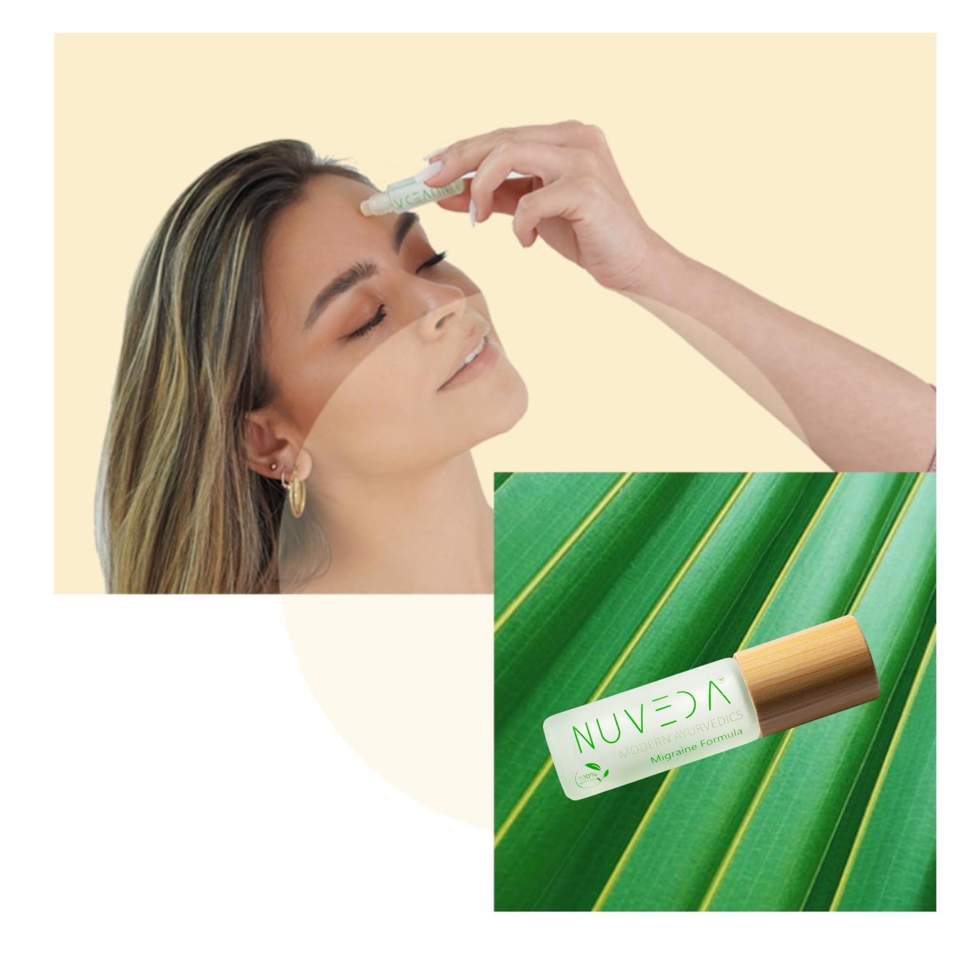 NUVEDA® Advanced Migraine Formula - All Natural Headache Stick | Modern Ayurvedic, Roll On Stick | Therapeutic Grade Essential Oil Aromatherapy | Made in USA NUVEDA uk supplements