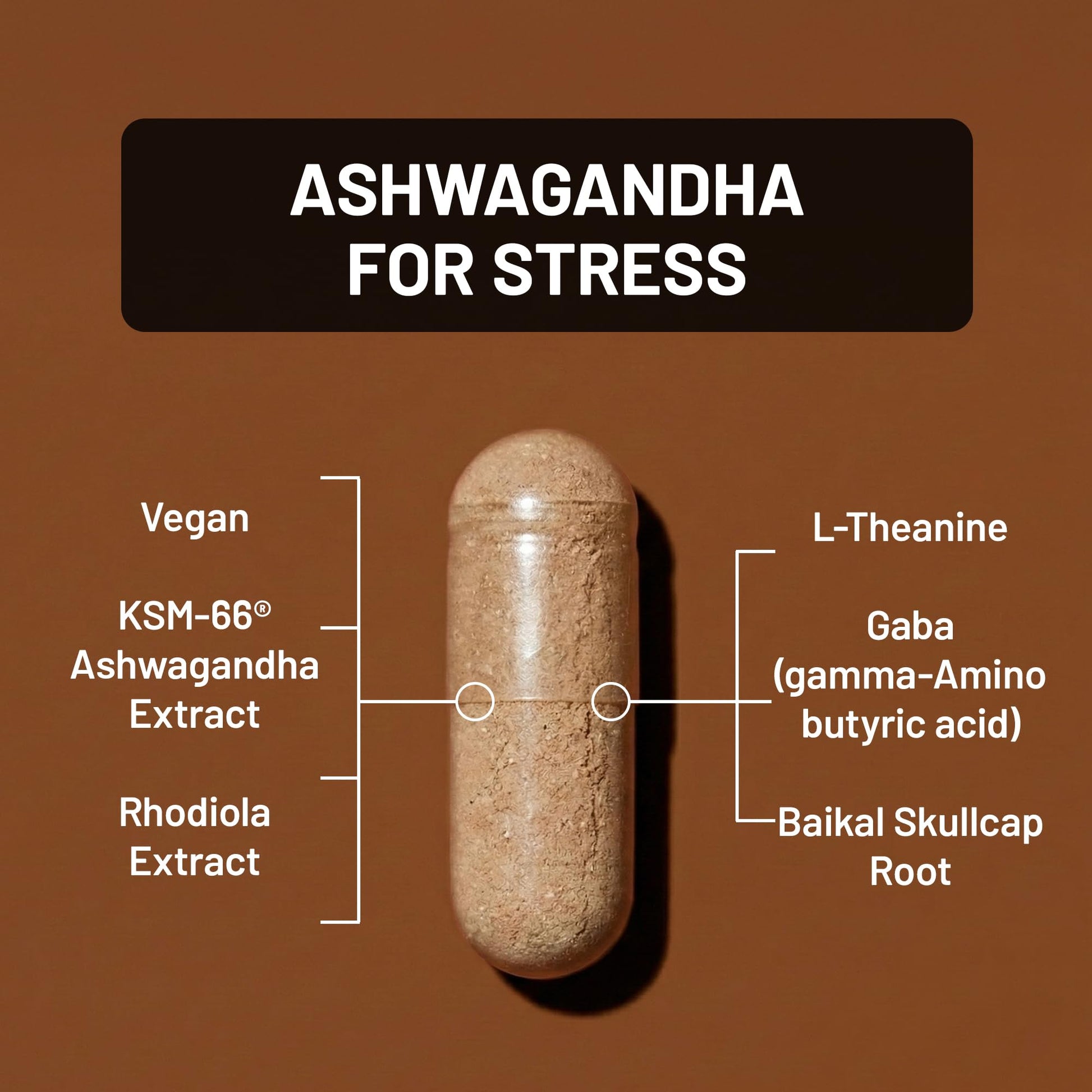 NatureWise Ashwagandha for Stress - With KSM-66 Extract, GABA, L-Theanine, Rhodiola Rosea - Herbal Mood & Sleep Support - Vegan, Non-GMO, Gluten-Free - 60 Capsules[1-Month Supply] NatureWise uk supplements