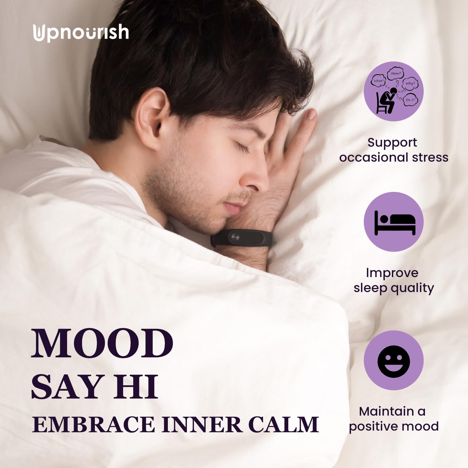 UpNourish Organic Ashwagandha Saffron Supplements with Probiotics - Stress Relief, Mood Enhancer, Calm Happy Pills Support Fatigue Focus Clarity with L-Theanine, Rhodiola, 30 Vegan Capsules UpNourish uk supplements