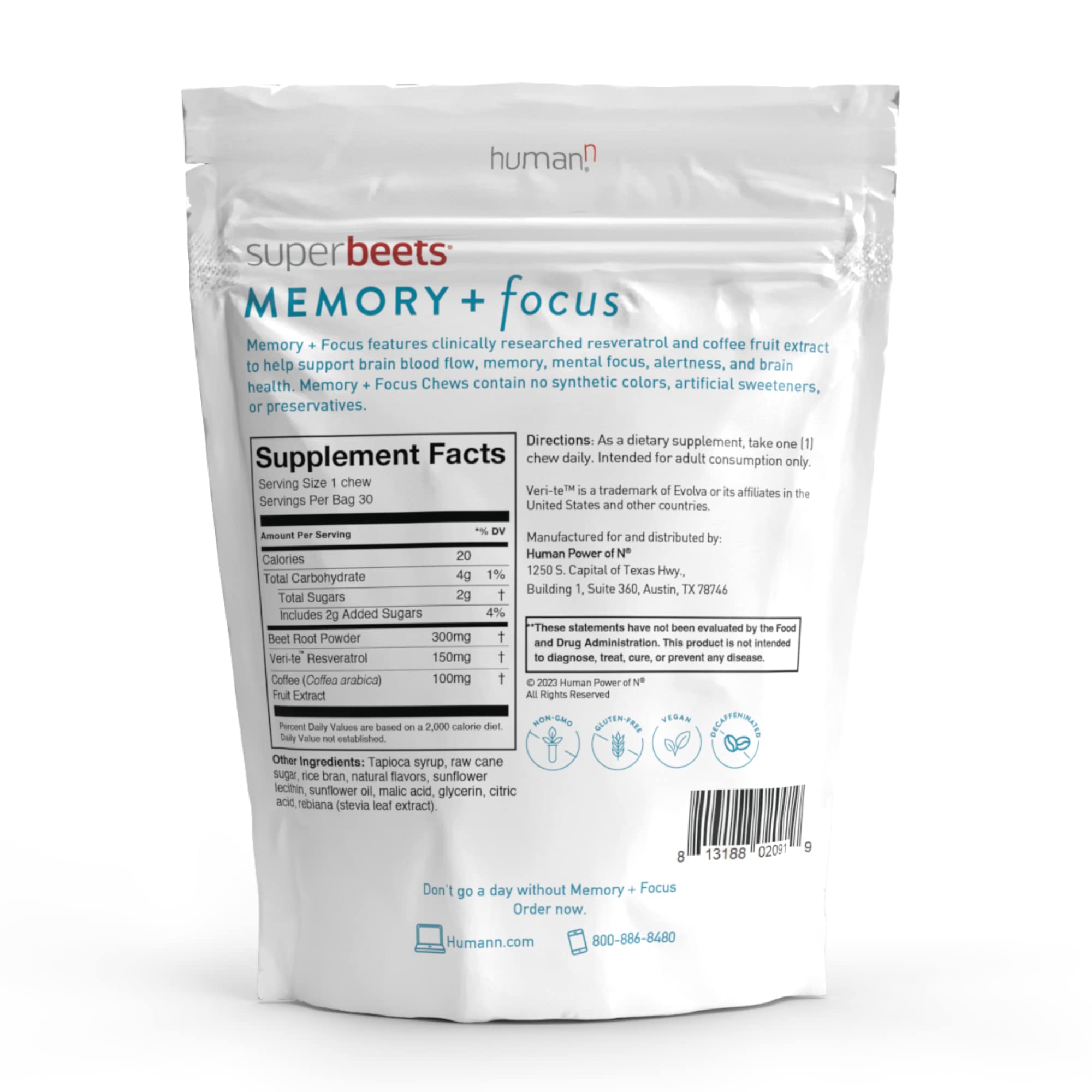 humanN SuperBeets SuperBeets Heart Chews & Memory + Focus Chews & Neo40 Daily humanN uk supplements