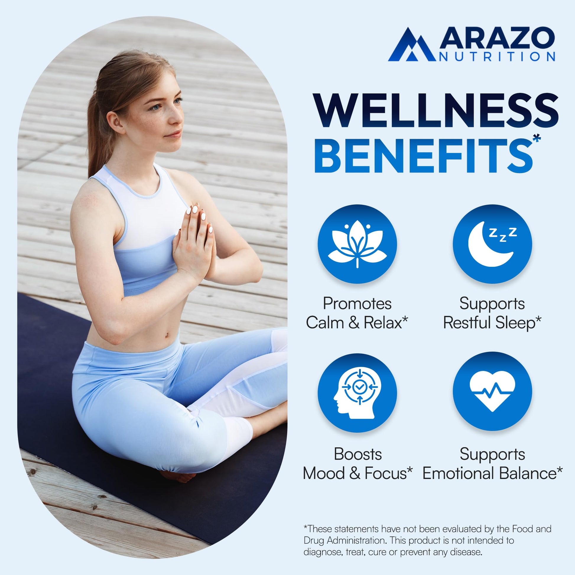 5-HTP 200 MG Per Serving Plus Calcium for Mood, Sleep – Supports Calm and Relaxed Mood – 99% High Purity – 120 Capsules – Arazo Nutrition Arazo Nutrition uk supplements