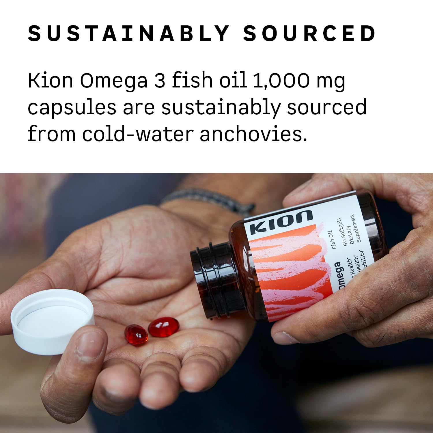 Kion Omega - Omega 3 Fatty Acid Supplements - DHA Supplements - Mini Fish Oil Softgels - Omega 3 DHA EPA Fish Oil Pills - Fish Oil 1,000 mg - 30 Servings Kion uk supplements