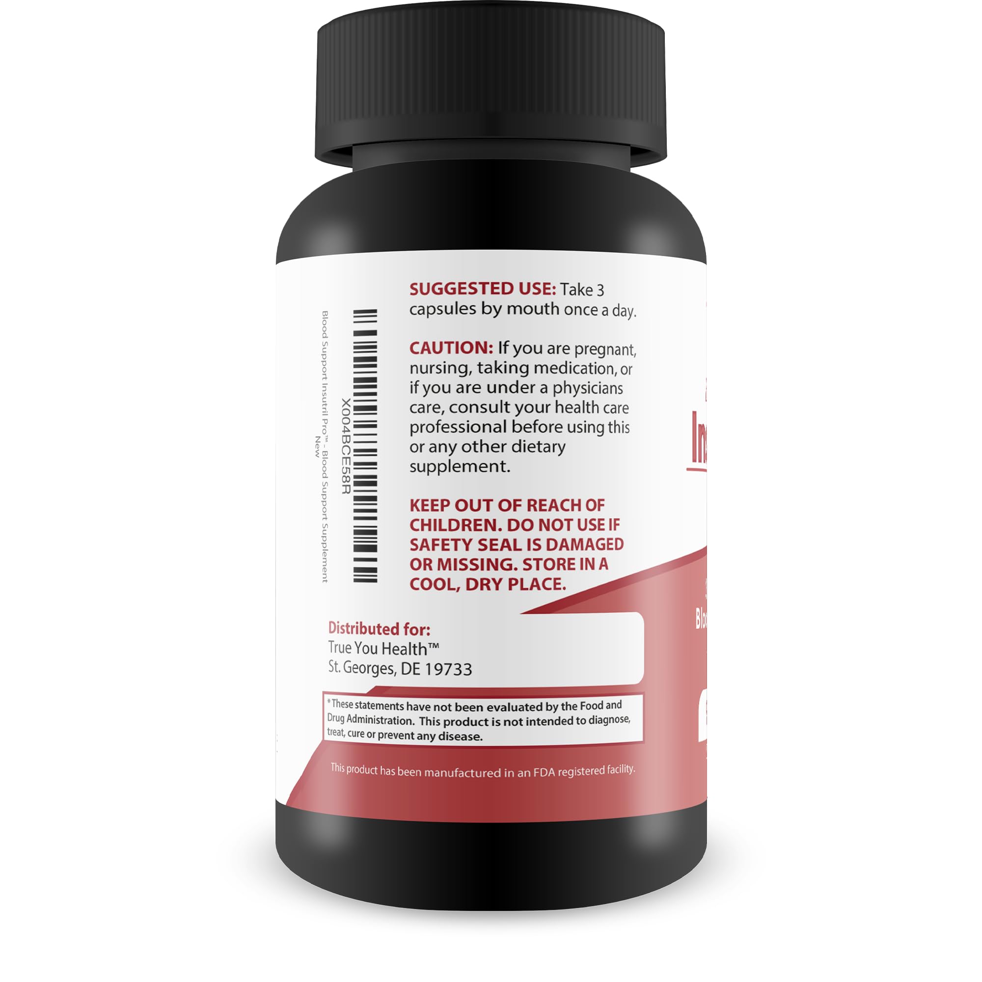 Blood Support Insutril Pro - Our Best Sugar Health & Blood Health Support Supplement - Circulatory Health Support - Blood Balance Blood Boost Blood Circulation Supplements - Health Blood Balance Pills True You Health uk supplements