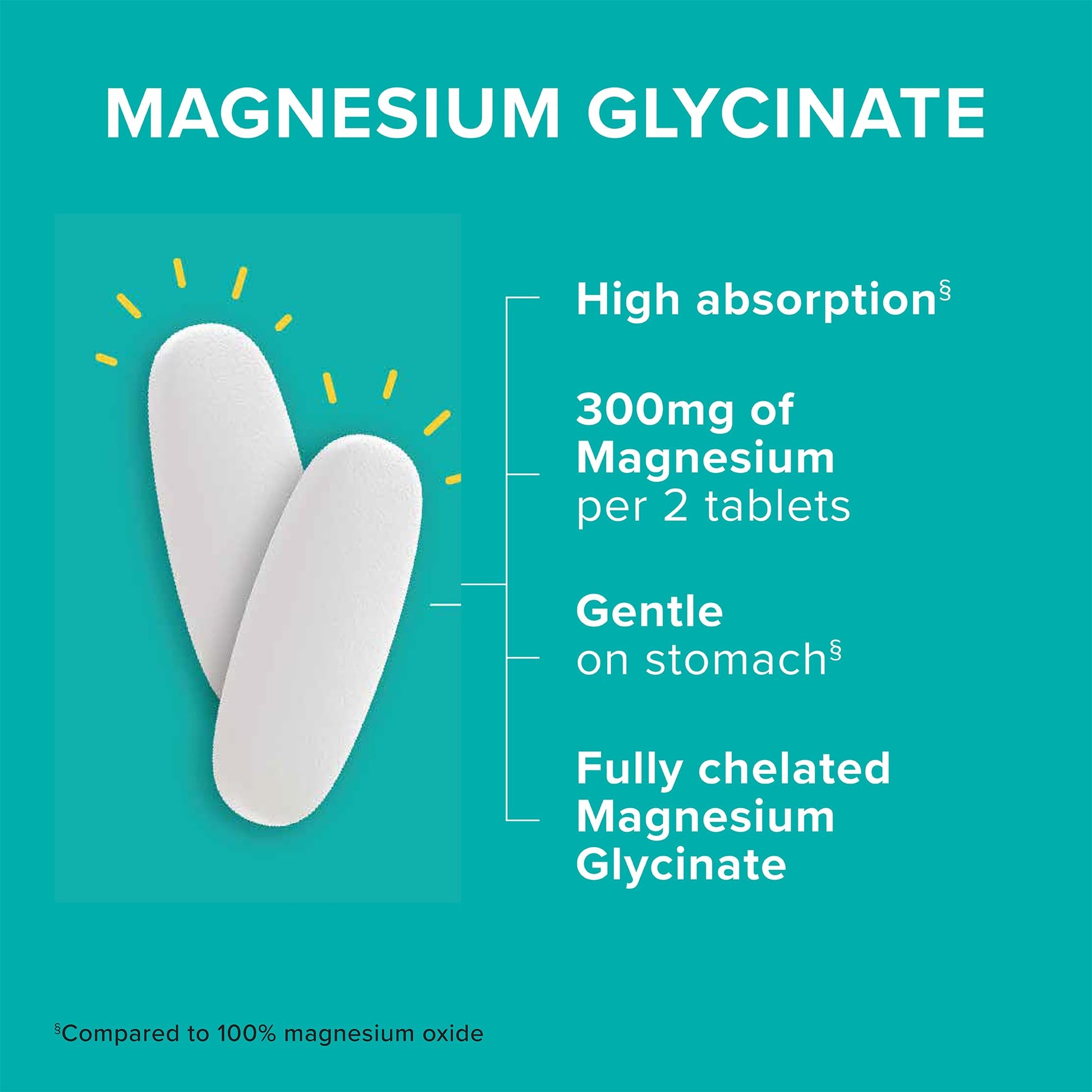 Qunol Magnesium Glycinate 300mg, 100% Glycinate Chelated Magnesium Supplement, 90ct Tablets Qunol uk supplements