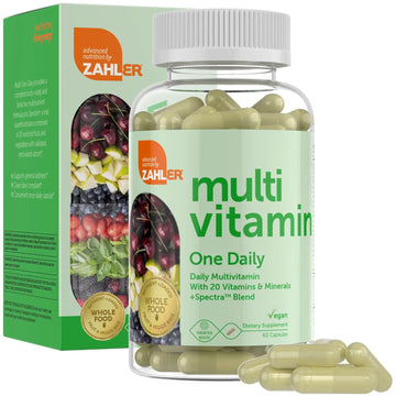 Zahler - One Daily Vegan Multivitamins for Women & Men (60 Count) Kosher Essential Vitamins & Minerals with Whole Food Spectra Blend Zahler uk supplements
