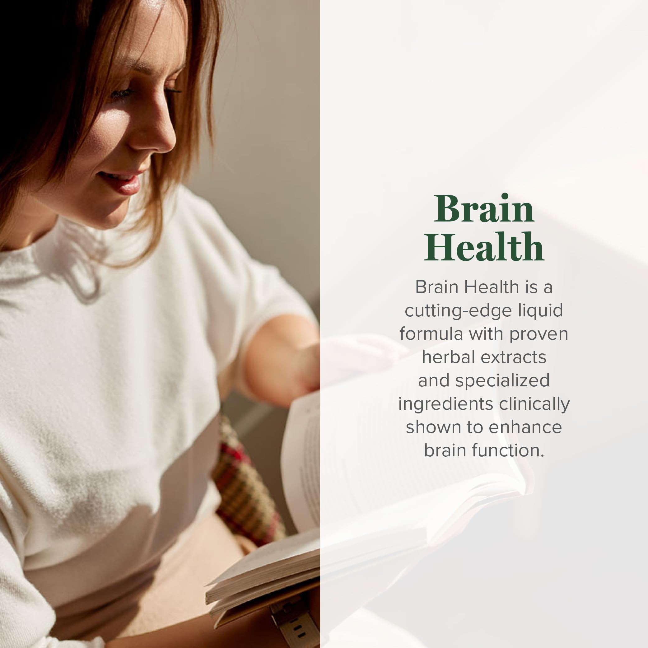 Global Healing Center Brain Health - USDA Organic Brain Supplements for Memory & Focus - Nootropics Supplement to Combat Mental Fog, Advanced Focus Factor for Adults Extra Strength - 2 Fl Oz Global Healing Center uk supplements