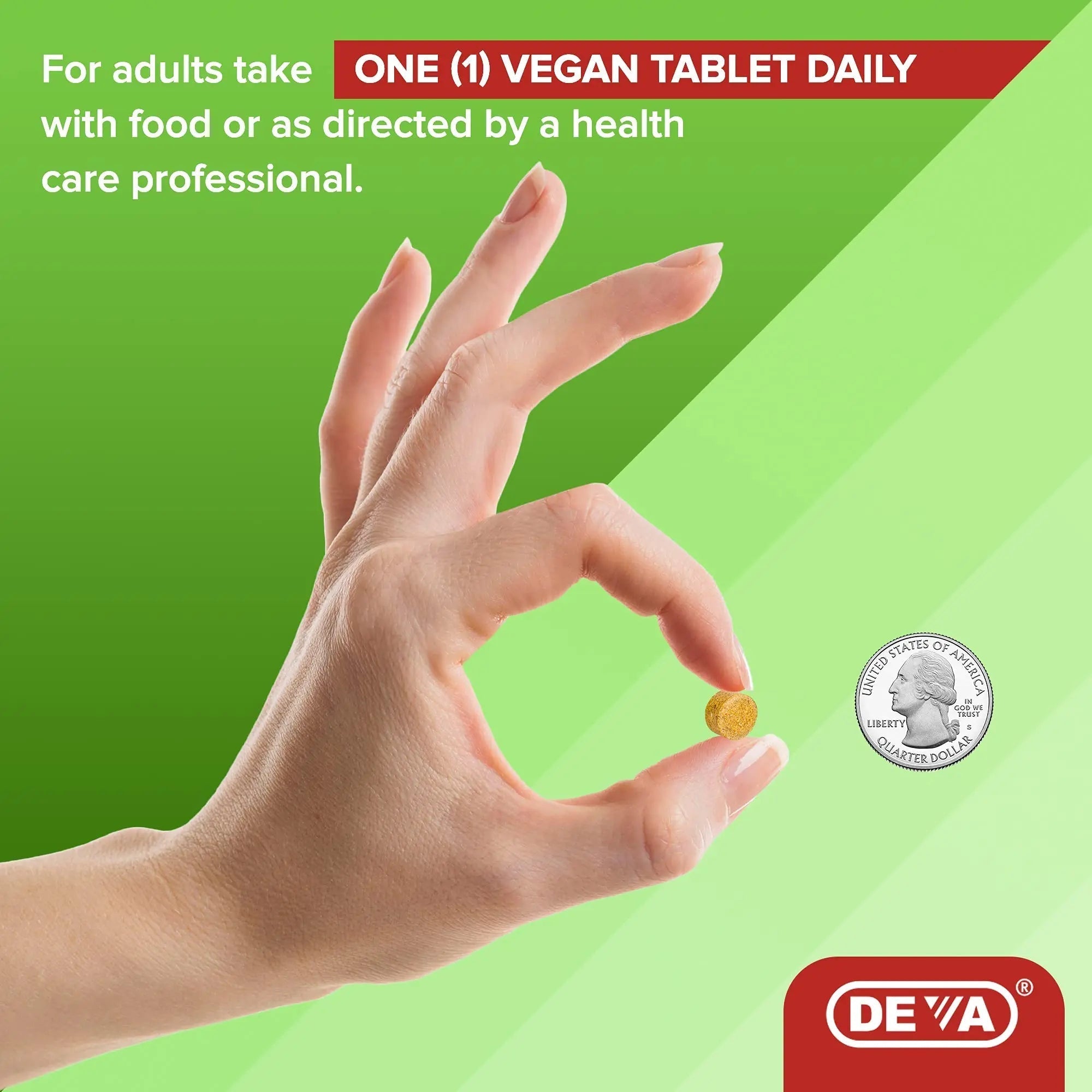 DEVA Vegan Iron-Free Multivitamin & Mineral Supplement, Vitamin C, D2, E & B-Complex, Biotin, 90 Tiny Tablets DEVA uk supplements