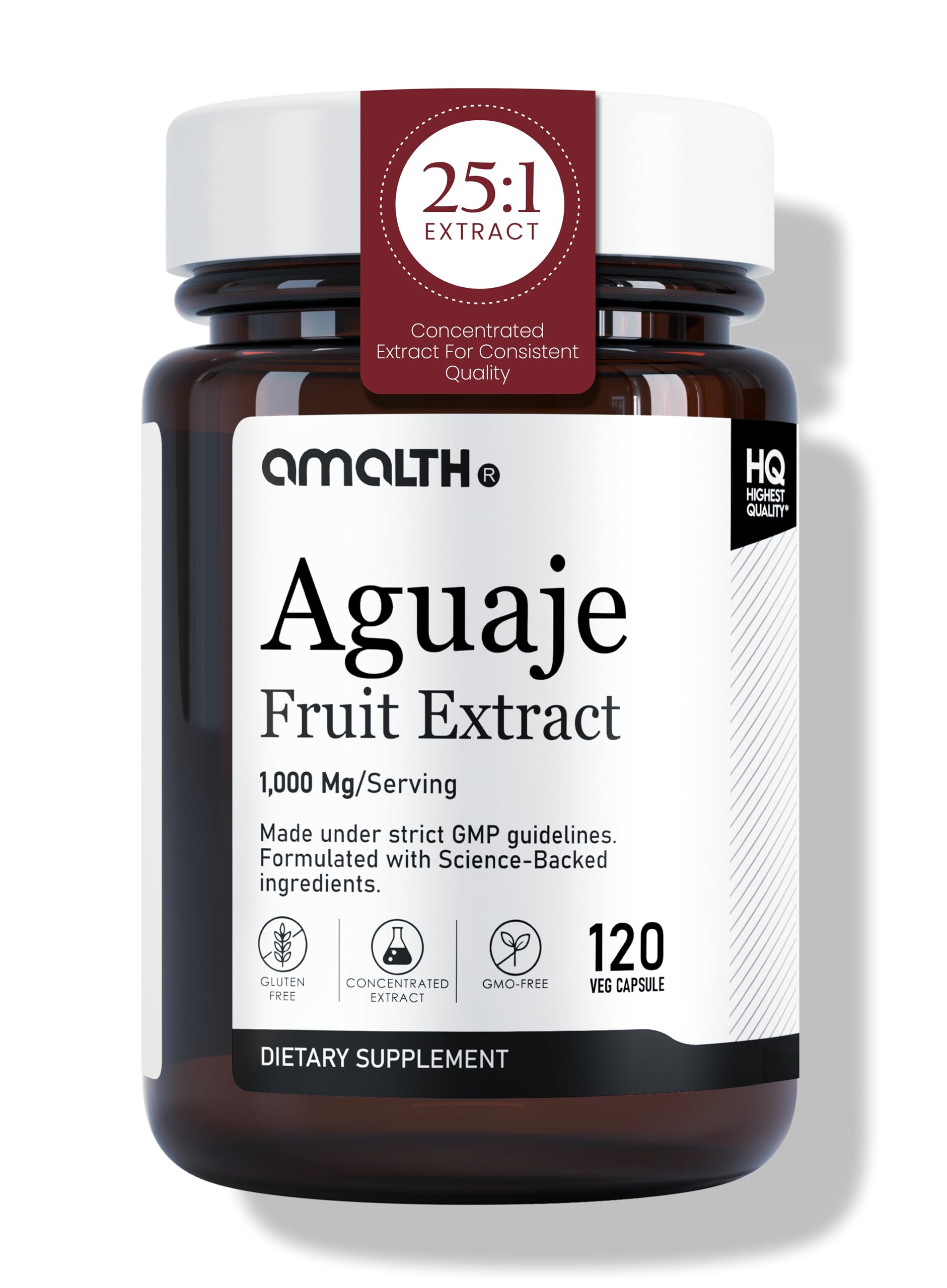 Amalth Aguaje Curves Capsule for Women 1000 mg- Extra Strength from Peru Natural Supplements- 120 Capsules Non- GMO Premium Quality Pills AMALTH uk supplements