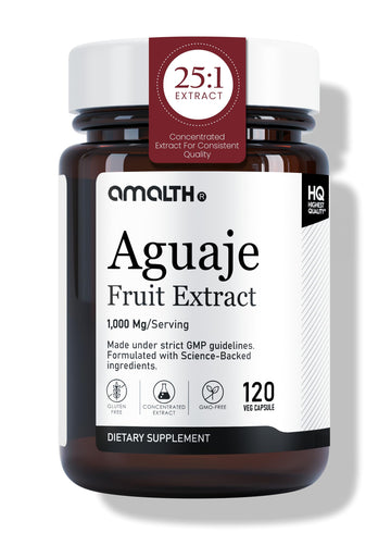 Amalth Aguaje Curves Capsule for Women 1000 mg- Extra Strength from Peru Natural Supplements- 120 Capsules Non- GMO Premium Quality Pills AMALTH uk supplements
