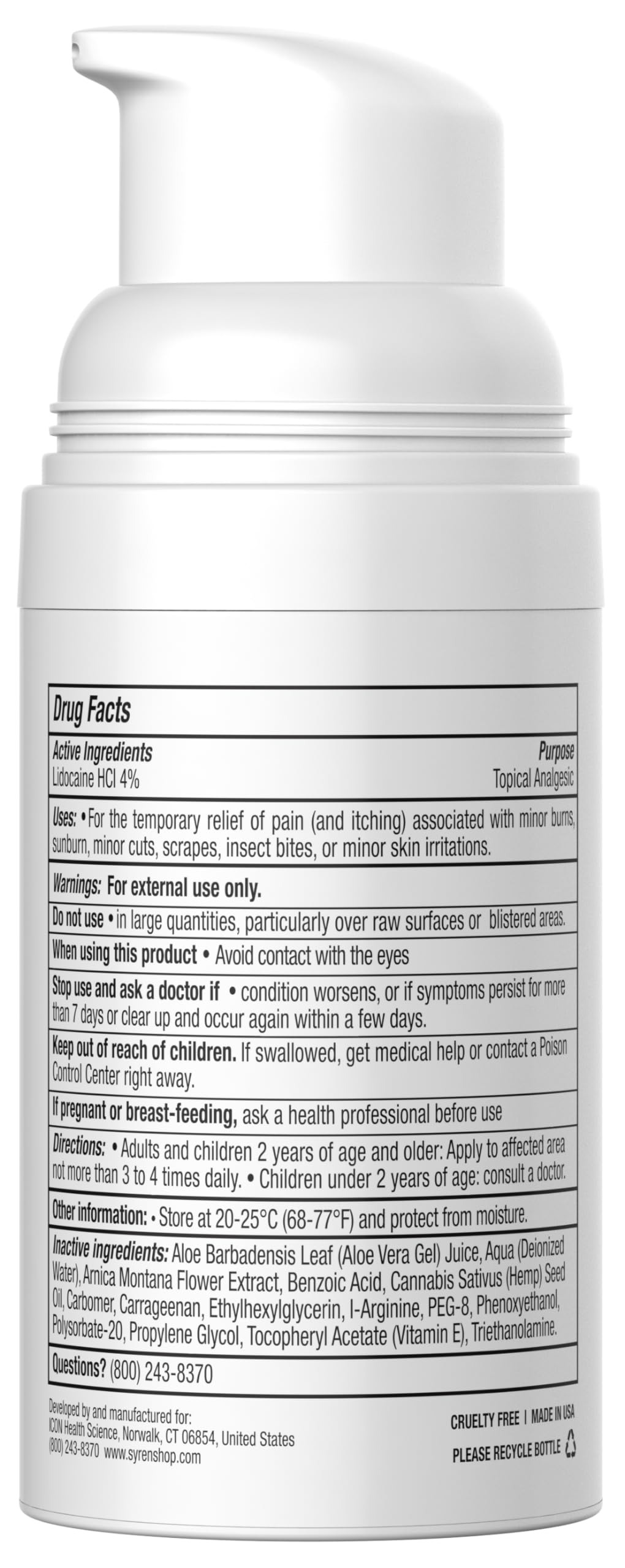 Syren Intimate Relief - Intimate Pain Relieving Gel - Relieves Vulva Pain, Throbbing, Spasms SYREN uk supplements
