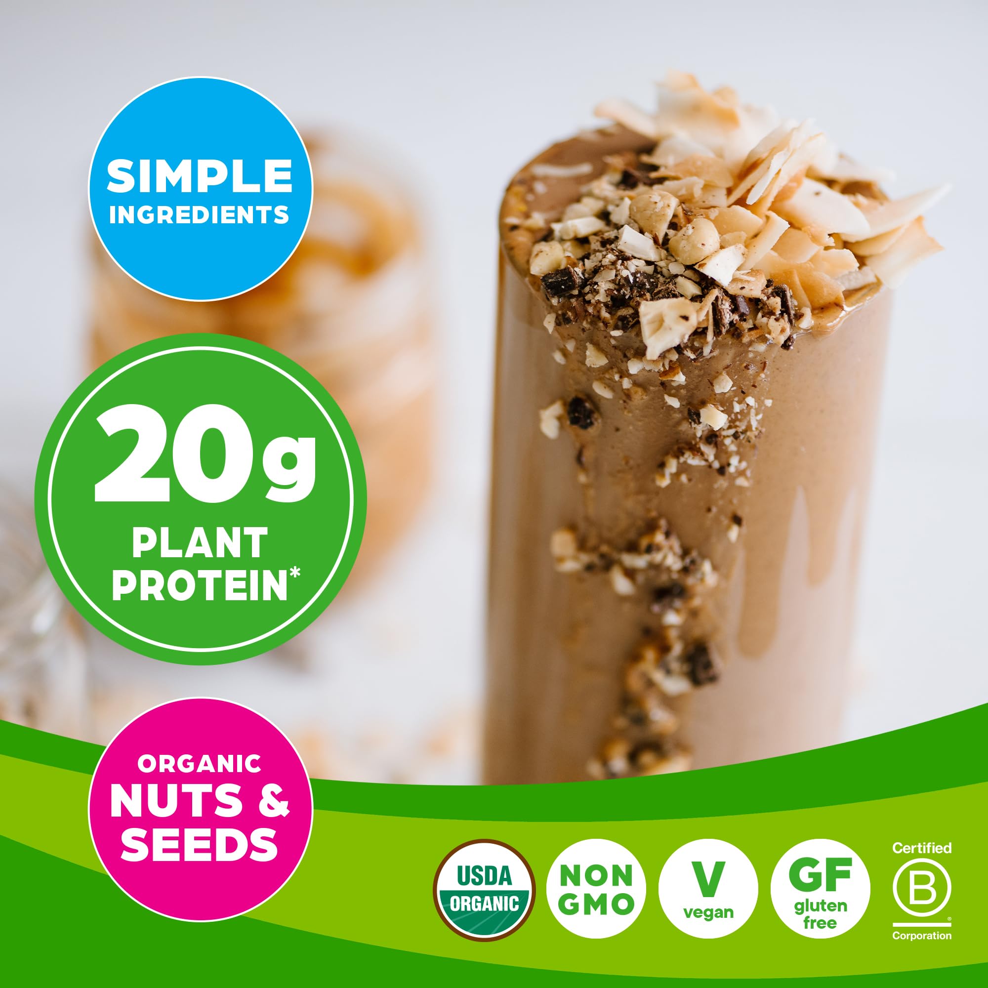 Orgain Organic Simple Vegan Protein Powder, Peanut Butter - 20g Plant Based Protein Orgain uk supplements