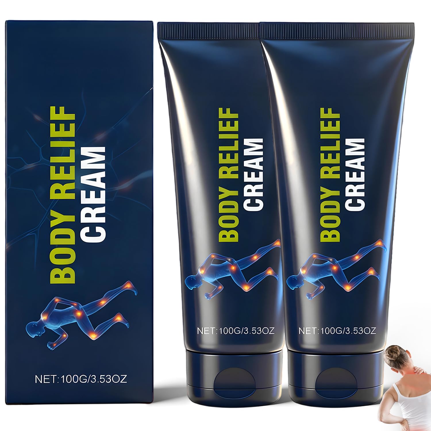 Relief Cream, Suitable for feet, Hands, Legs, Muscles, Joints and Waist, Mild & All Natural (2PCS) TRWLCFF uk supplements