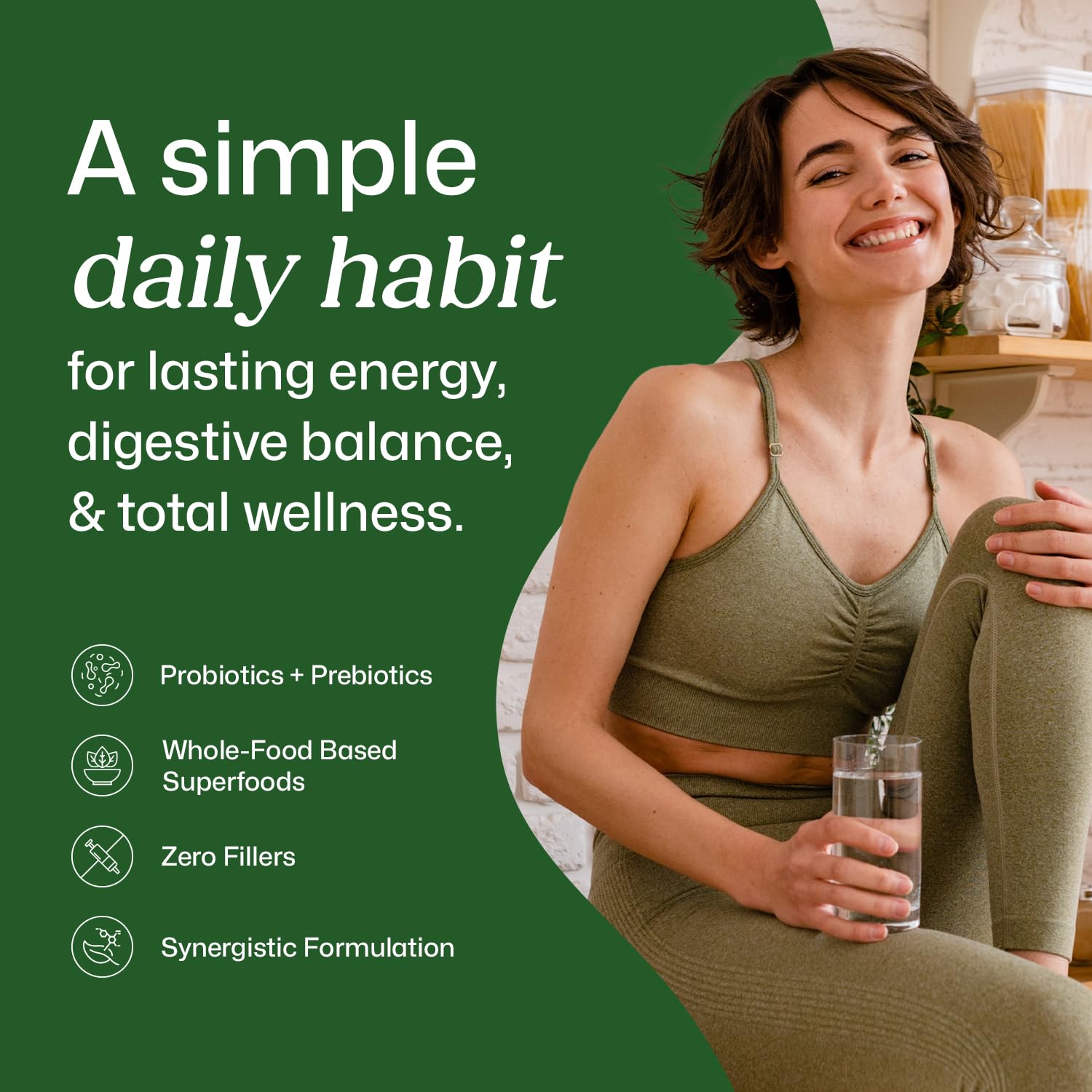 ColonBroom Superfood Greens Powder Supplement | Super Greens Juice Powder with Probiotics, Prebiotics, Spirulina & Chlorella | Natural for Energy, Immunity, Digestion & Detox Support | 28 Servings ColonBroom uk supplements